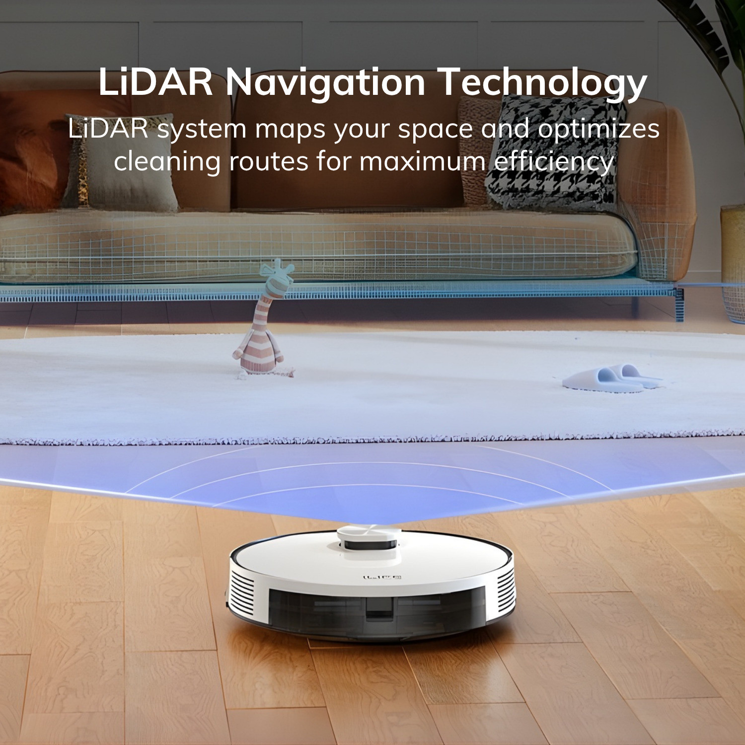 Image of ILIFE A30 Robot Vacuum with LiDAR Navigation, 13,000Pa Strong Suction & Remote Control Robotic Floor Cleaner with Reusable Dust Bag, Anti-Bacterial Cleaning, 2 in 1 Mopping and Vacuum (WiFi Connectivity, Google Assistant and Alexa)