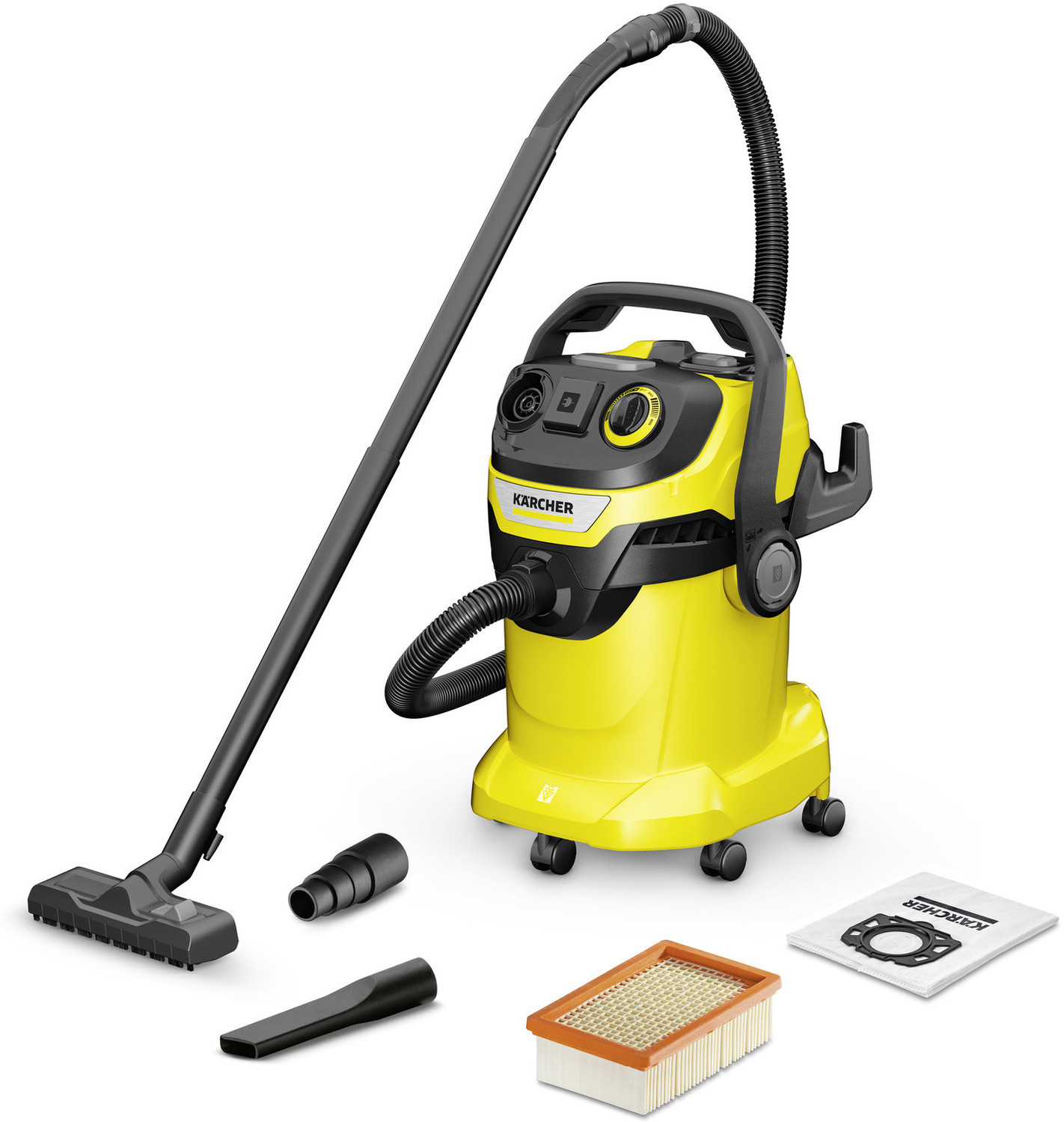 Image of Karcher WD 5 P V-25 /5 /22 |25Ltr|1100W|5Mtr Cord| 2.2m Hose | Blower Function | Powerful Wet & Dry Vacuum Cleaner