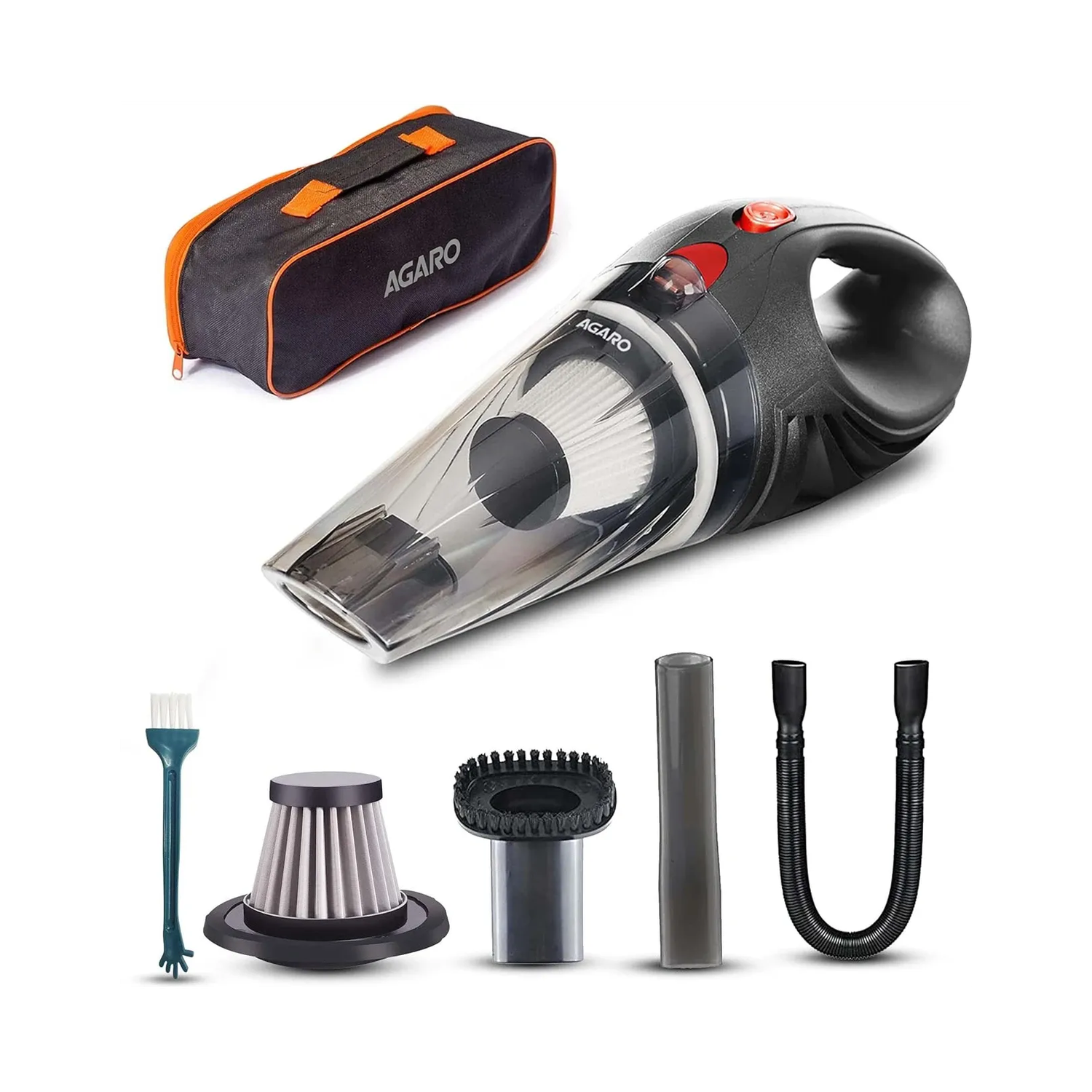 AGARO CV1077, Portable, Handheld,12V DC /106W, 4.5KPA Power Socket, 14.7ft Long Cord Car Vacuum Cleaner
