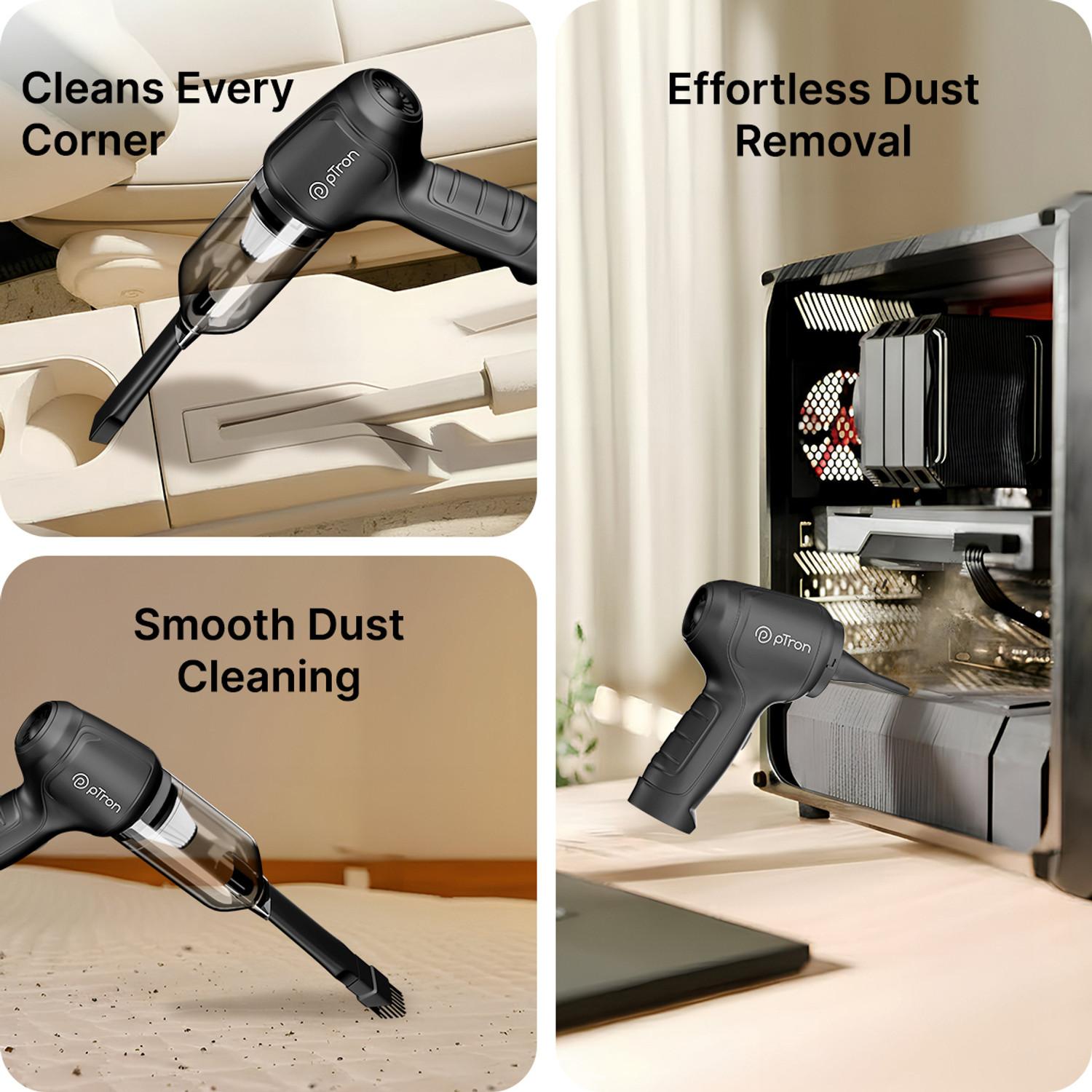Image of pTron NeoVac X1 Car Vacuum Cleaner with Anti-Bacterial Cleaning