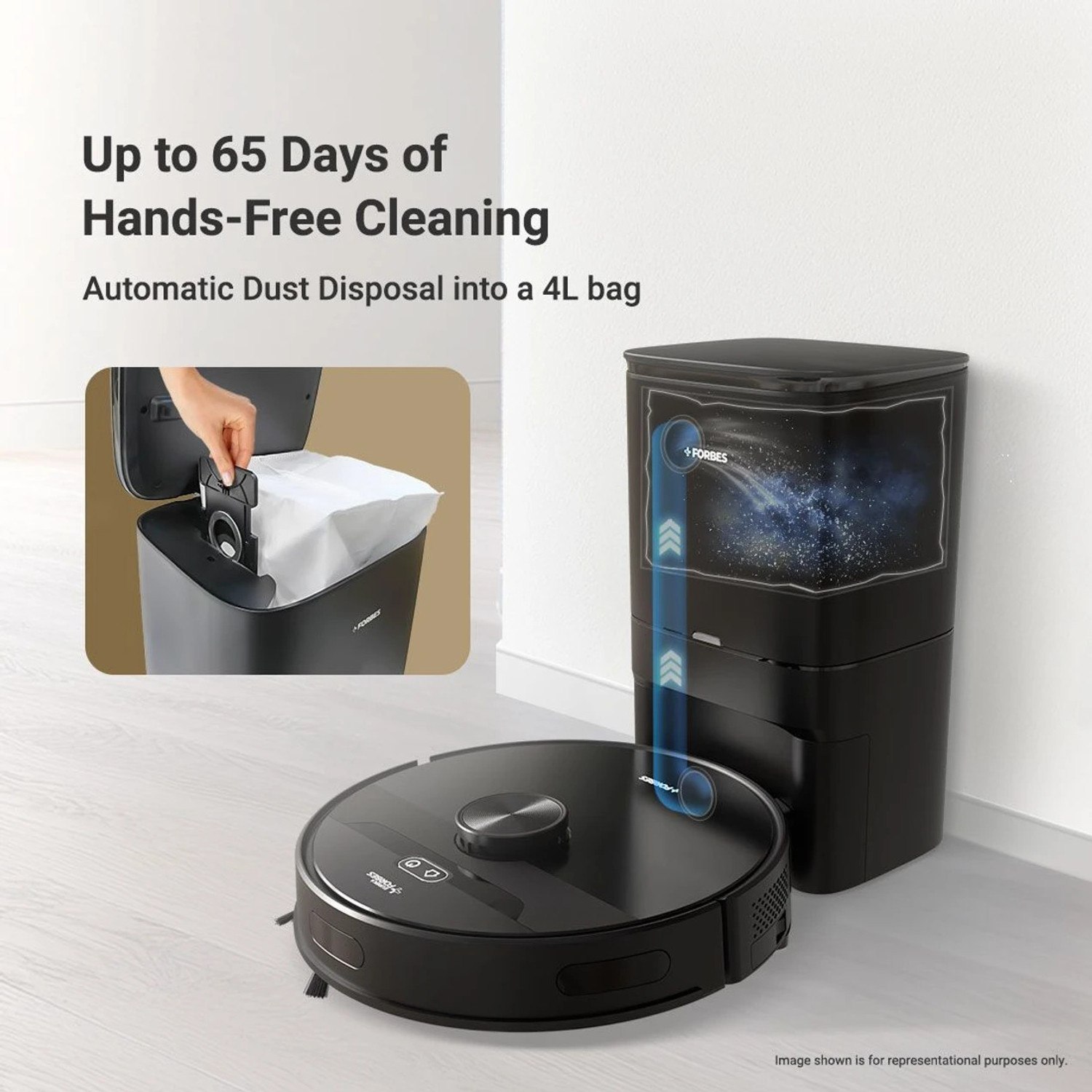 Image of EUREKA FORBES Smartclean Auto Bin S2 Robotic Vacuum Cleaner Robotic Floor Cleaner Robotic Floor Cleaner (WiFi Connectivity)