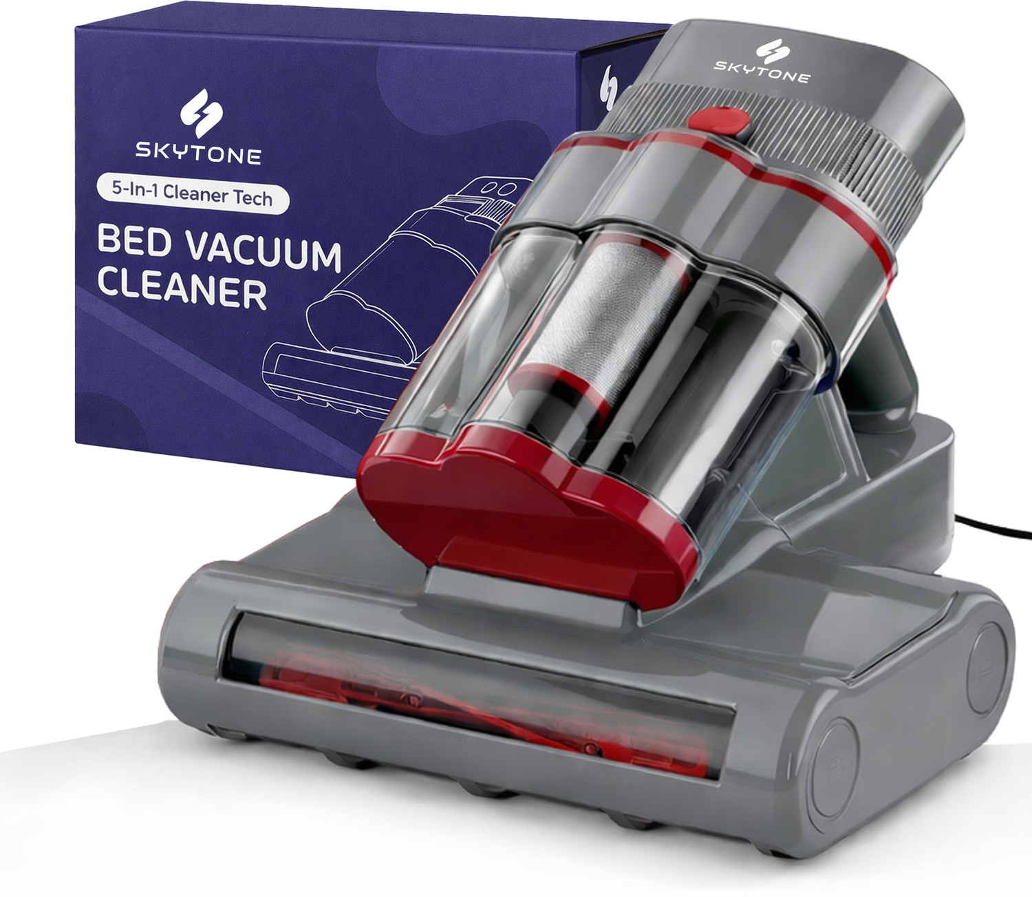 SKYTONE CycloClean Technology for Dust Collection, UV Light Sterilization Bed Hand-held Vacuum Cleaner with Anti-Bacterial Cleaning
