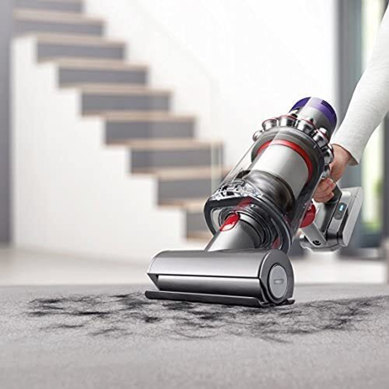 Image of Dyson V11 Absolute Cordless Vacuum Cleaner LCD Screen and 3 power modes, 0.77L bin, 185 Airwatts, 60 mins runtime, rechargeble battery, Cleans floor, high places, under furniture, sofas, mattresses and curtains with Swappable Battery
