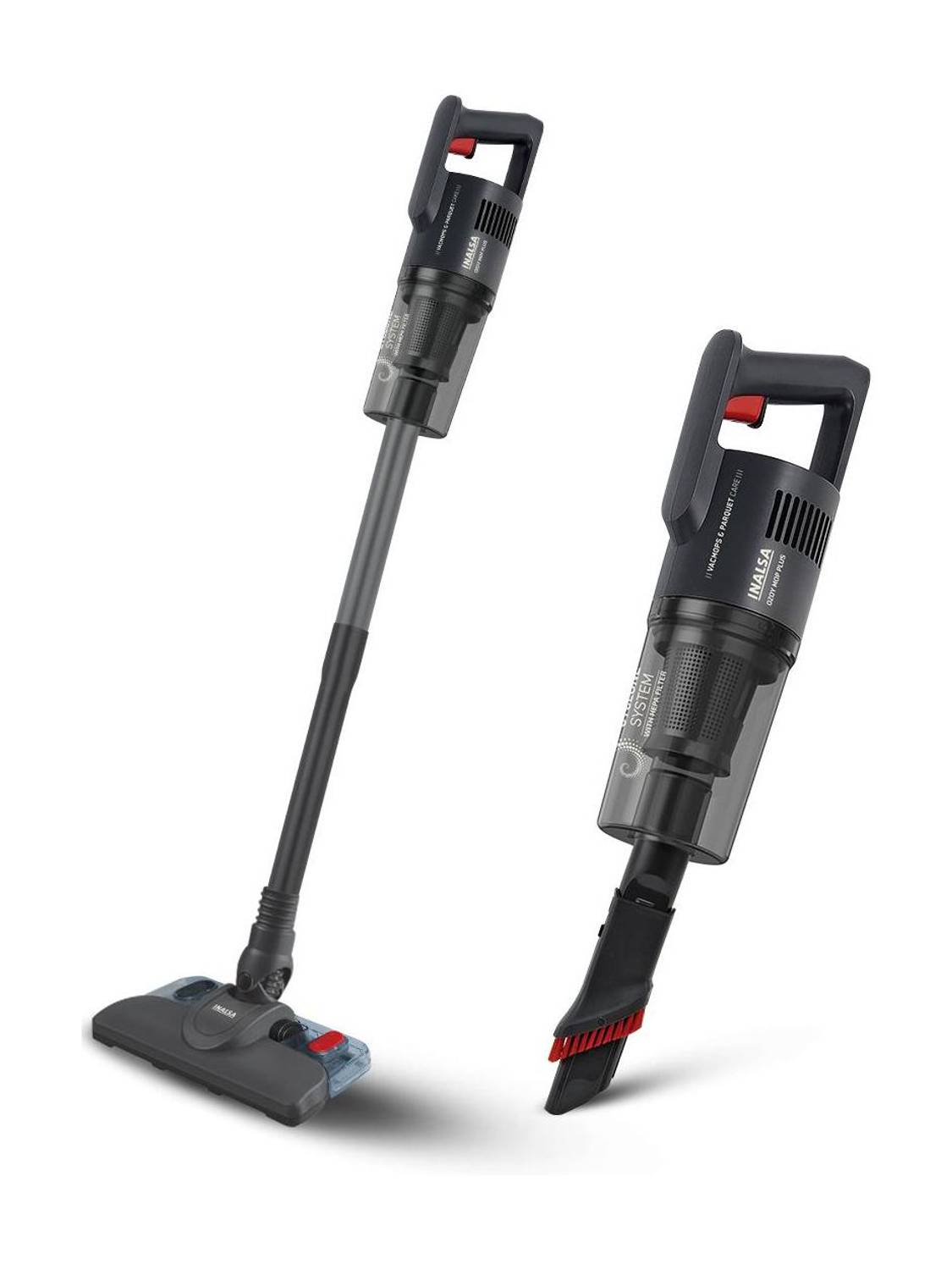 Inalsa Ozoy Mop Plus Hand-held Vacuum Cleaner with 2 in 1 Mopping and Vacuum