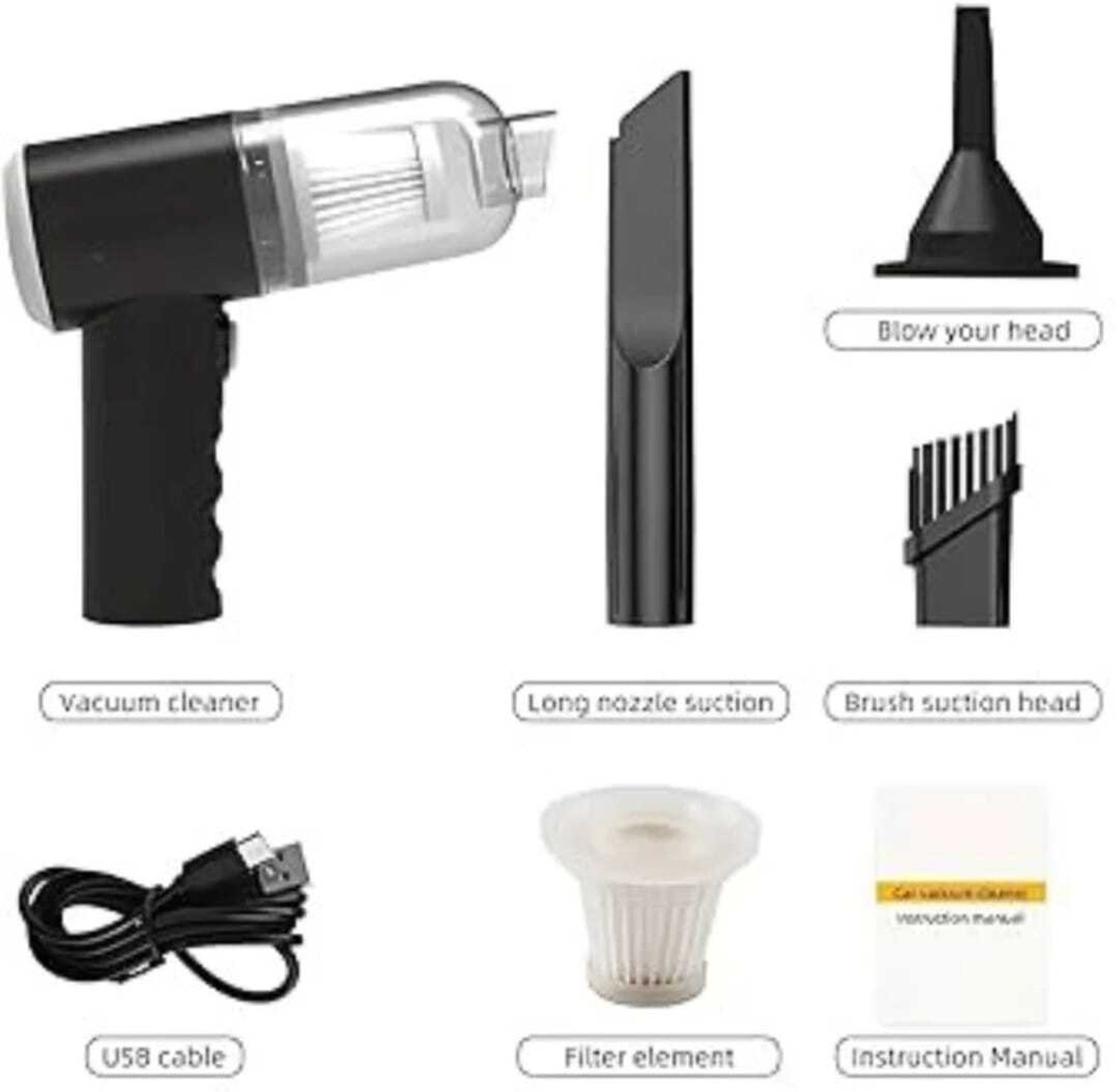 Image of uma 3 IN 1 CAR VACUUM CLEANER Car Vacuum Cleaner with 2 in 1 Mopping and Vacuum (Alexa)