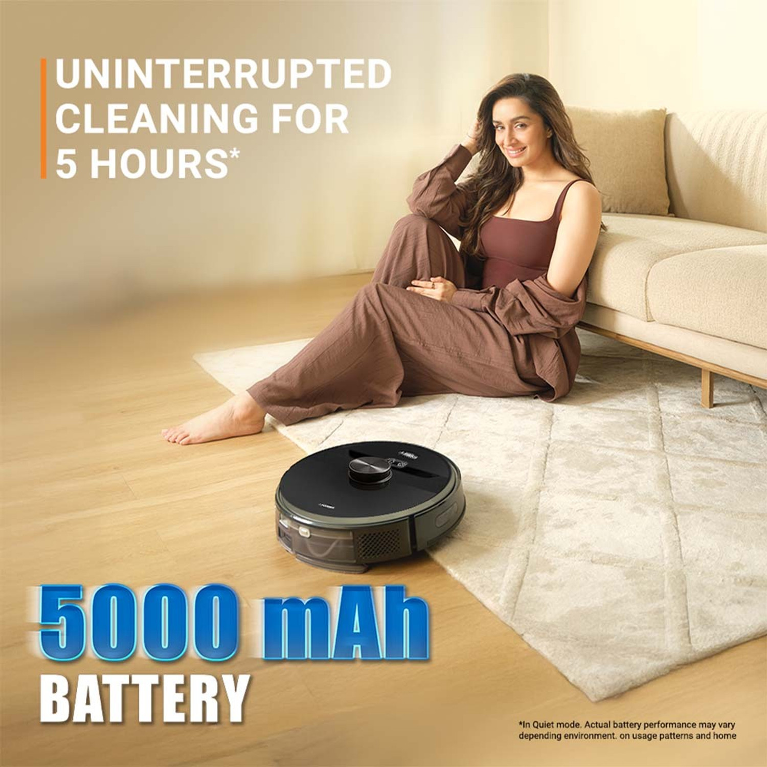 Image of EUREKA FORBES Smartclean Auto Bin S2 Robotic Vacuum Cleaner Robotic Floor Cleaner (WiFi Connectivity)