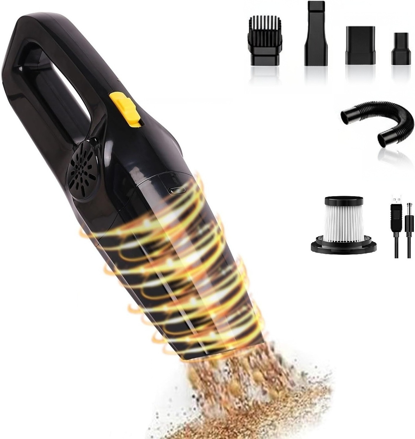 Image of Leemoza Wireless Vacuum Cleaner, Powerful Suction for Car, Home, Office Rechargeable Car Vacuum Cleaner with Anti-Bacterial Cleaning