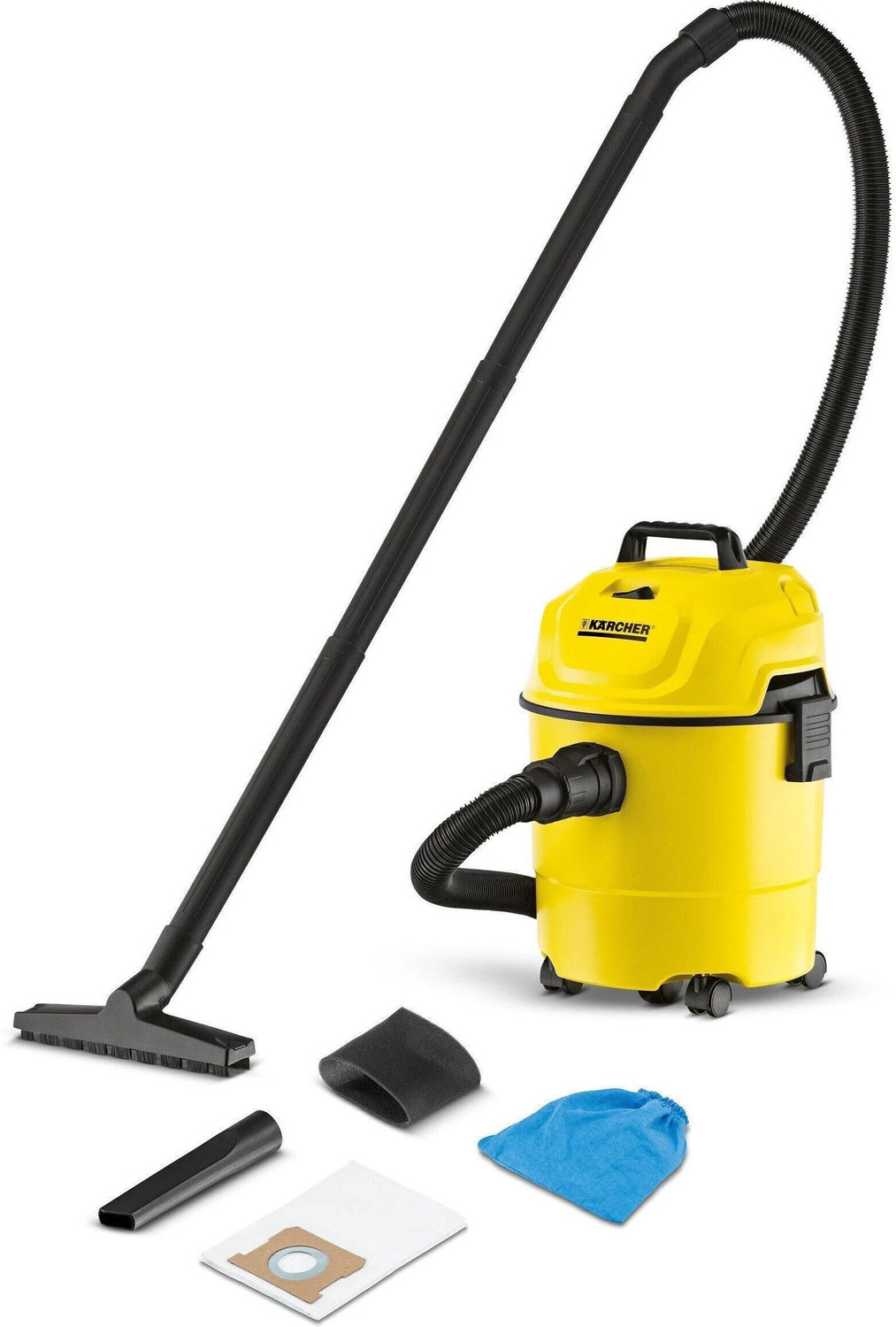 Image of Karcher WD 1 * KAP Wet & Dry Vacuum Cleaner with Anti-Bacterial Cleaning, Reusable Dust Bag