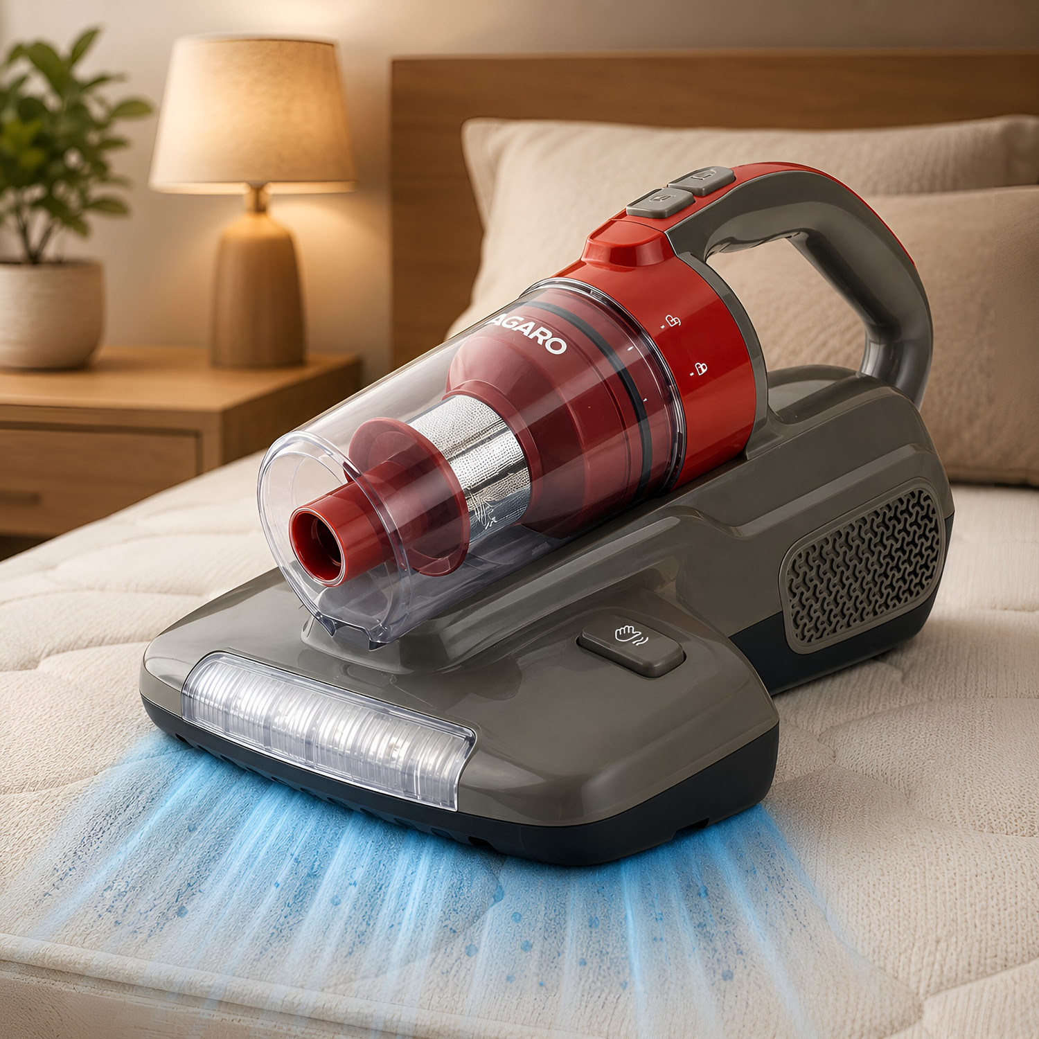 Image of AGARO Grand Bed UV Light Sterilization, 12kPa Suction Power Hand-held Vacuum Cleaner with 2 in 1 Mopping and Vacuum, Ozone Air Purification Technology