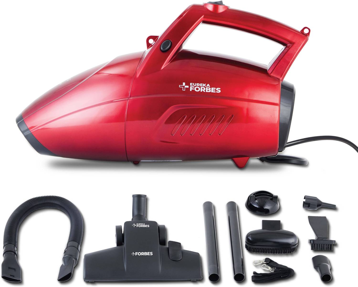 EUREKA FORBES Super Clean Bagless Dry Vacuum Cleaner Handheld Vacuum Cleaner | 800 W | Powerful Suction, Blower Function | 7 Accessories | Car/Home/Sofa | 16ft Power Cord | Light Weight | Washable Filter | Indias #1 Vacuum Cleaner
