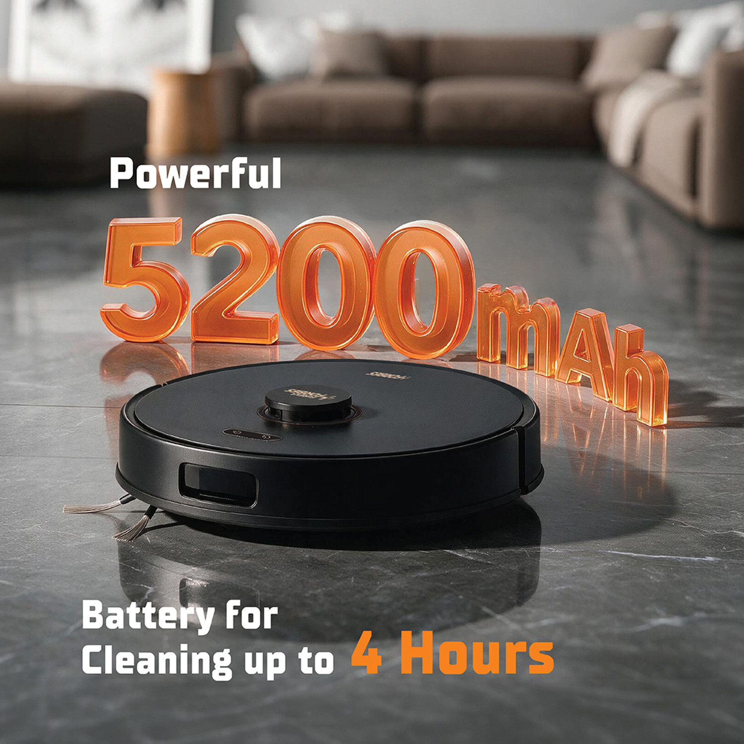 Image of EUREKA FORBES Smartclean With Fully Automatic Cleaning Station Blitz Robotic Floor Cleaner | 18,000Pa HyperSuction | Mop Extend | 3N Deep Mopping | 10mm Mop Lift | LiDAR powered by DToF & Line Laser | Auto Mop Wash | 45C Hot Air Dry | Up to 75 Days Hands-Free (WiFi Connectivity, Google Assistant and Alexa)