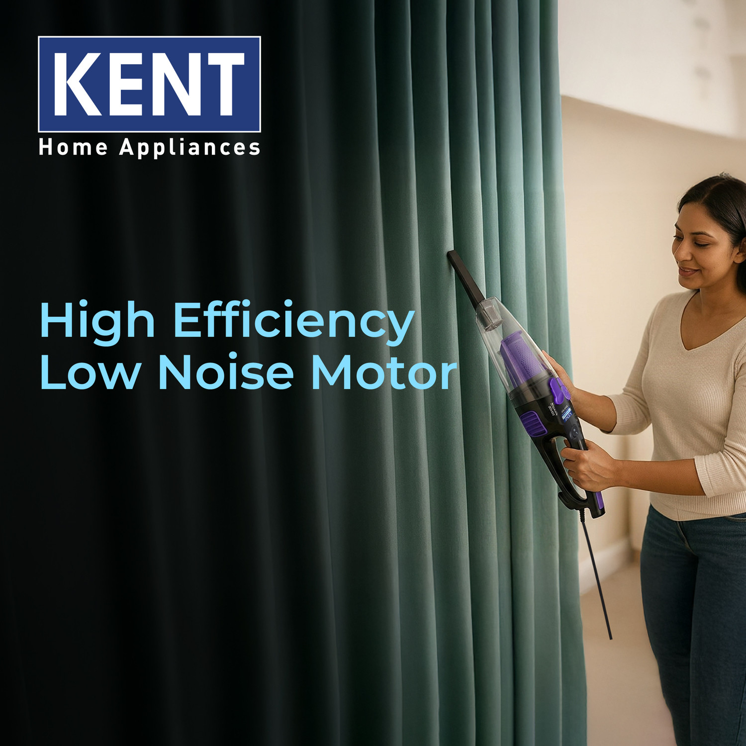Image of KENT Duster Vacuum Cleaner with HEPA Filter and Cyclone 5 Technology | Bagless Design Hand-held Vacuum Cleaner
