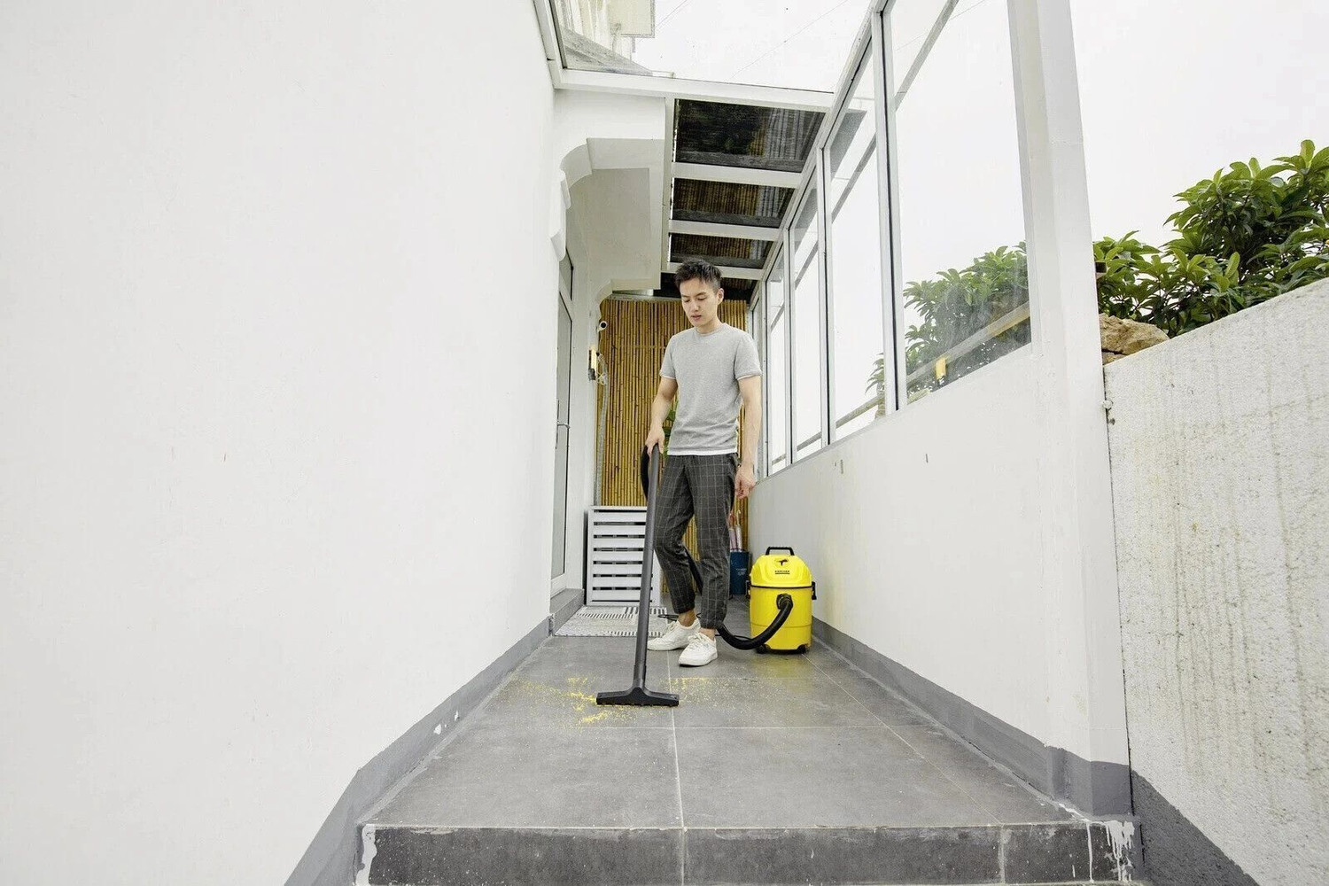 Image of Karcher WD 1 * KAP Wet & Dry Vacuum Cleaner with Anti-Bacterial Cleaning, Reusable Dust Bag
