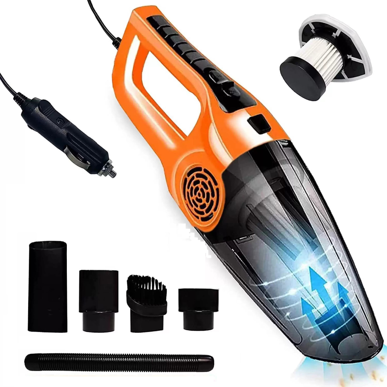 Image of AK-NIR Powerful Ultra Pro High Suction Power Portable Multipurpose Cleaning Device Car Vacuum Cleaner with 2 in 1 Mopping and Vacuum, Anti-Bacterial Cleaning