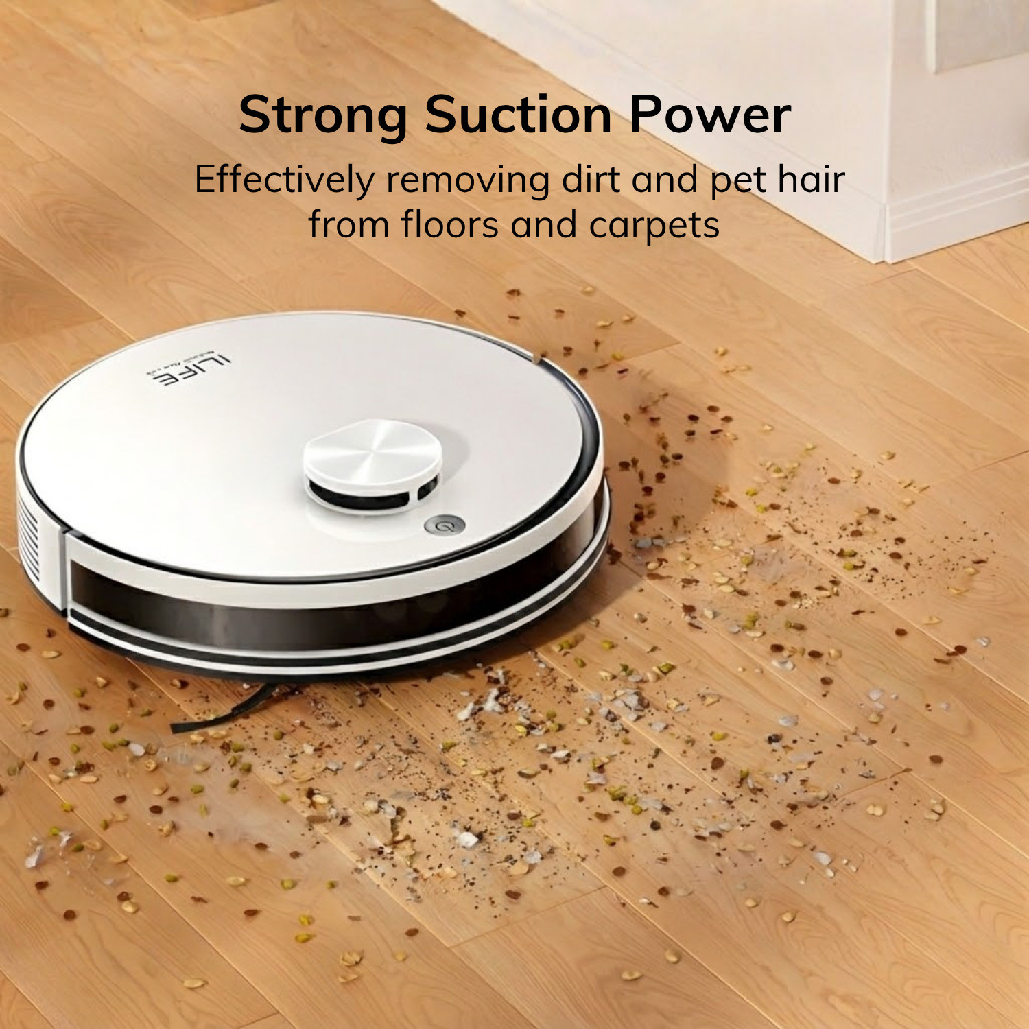 Image of ILIFE A30 Robot Vacuum with LiDAR Navigation, 13,000Pa Strong Suction & Remote Control Robotic Floor Cleaner with Reusable Dust Bag, Anti-Bacterial Cleaning, 2 in 1 Mopping and Vacuum (WiFi Connectivity, Google Assistant and Alexa)