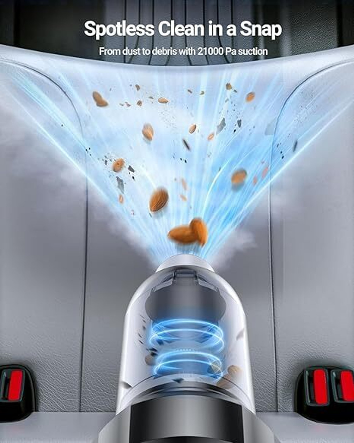 Image of Nihiti Portable Car Vacuum Cleaner with Blower Car Vacuum Cleaner with Swappable Battery
