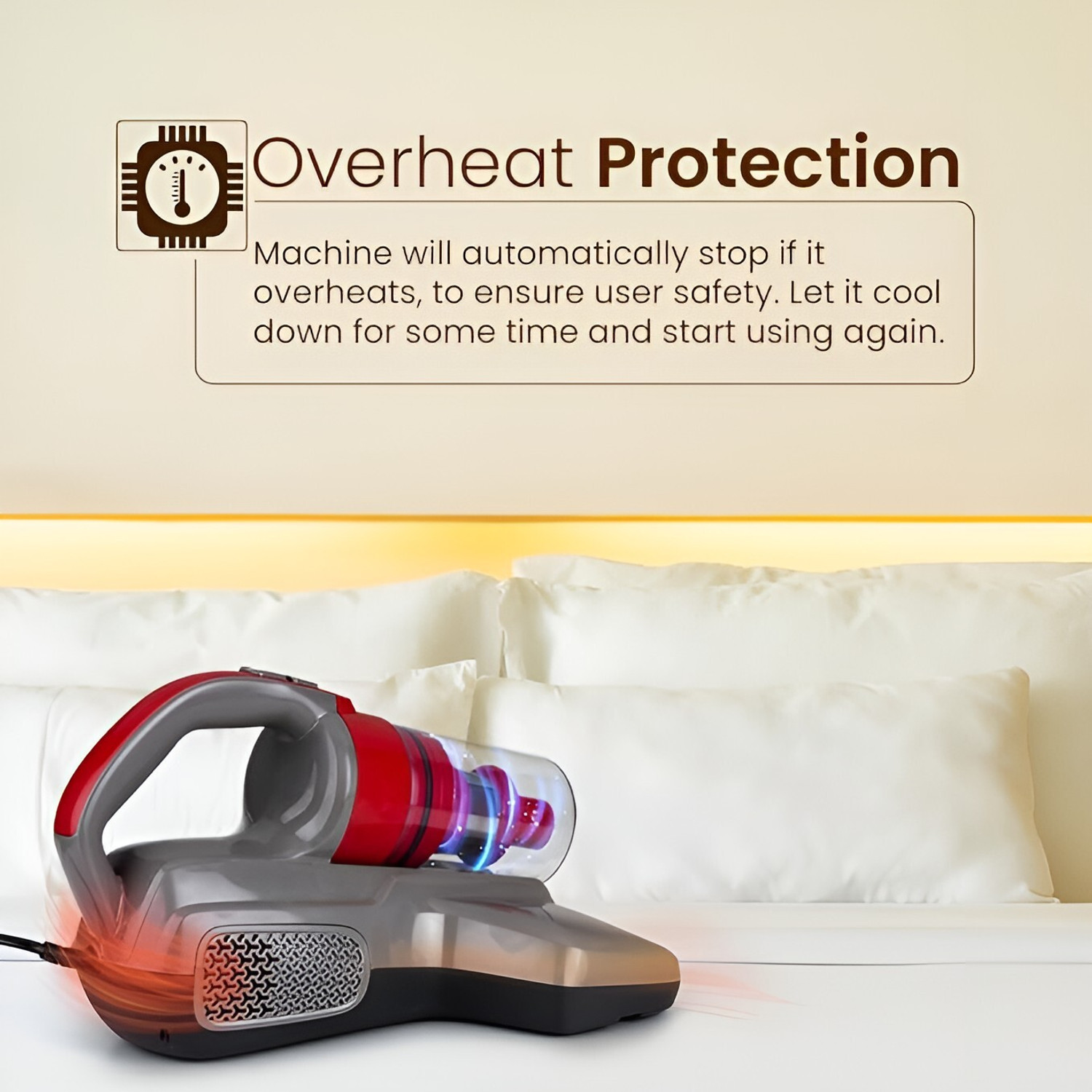 Image of AGARO Grand Bed UV Light Sterilization, 12kPa Suction Power Hand-held Vacuum Cleaner with 2 in 1 Mopping and Vacuum, Ozone Air Purification Technology