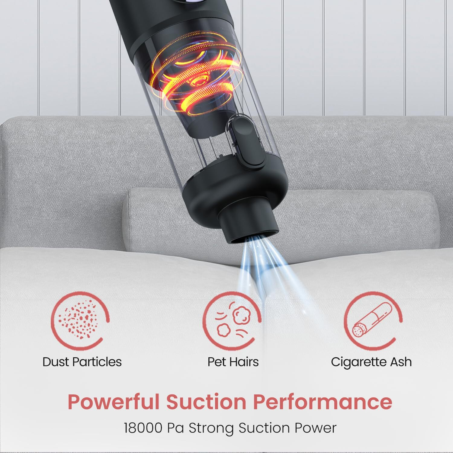 Image of Portronics MopCop 4 Vacuum Cleaner,18000 Pa Suction, 2-in-1 Cordless & Corded, Home&Car Use Car Vacuum Cleaner