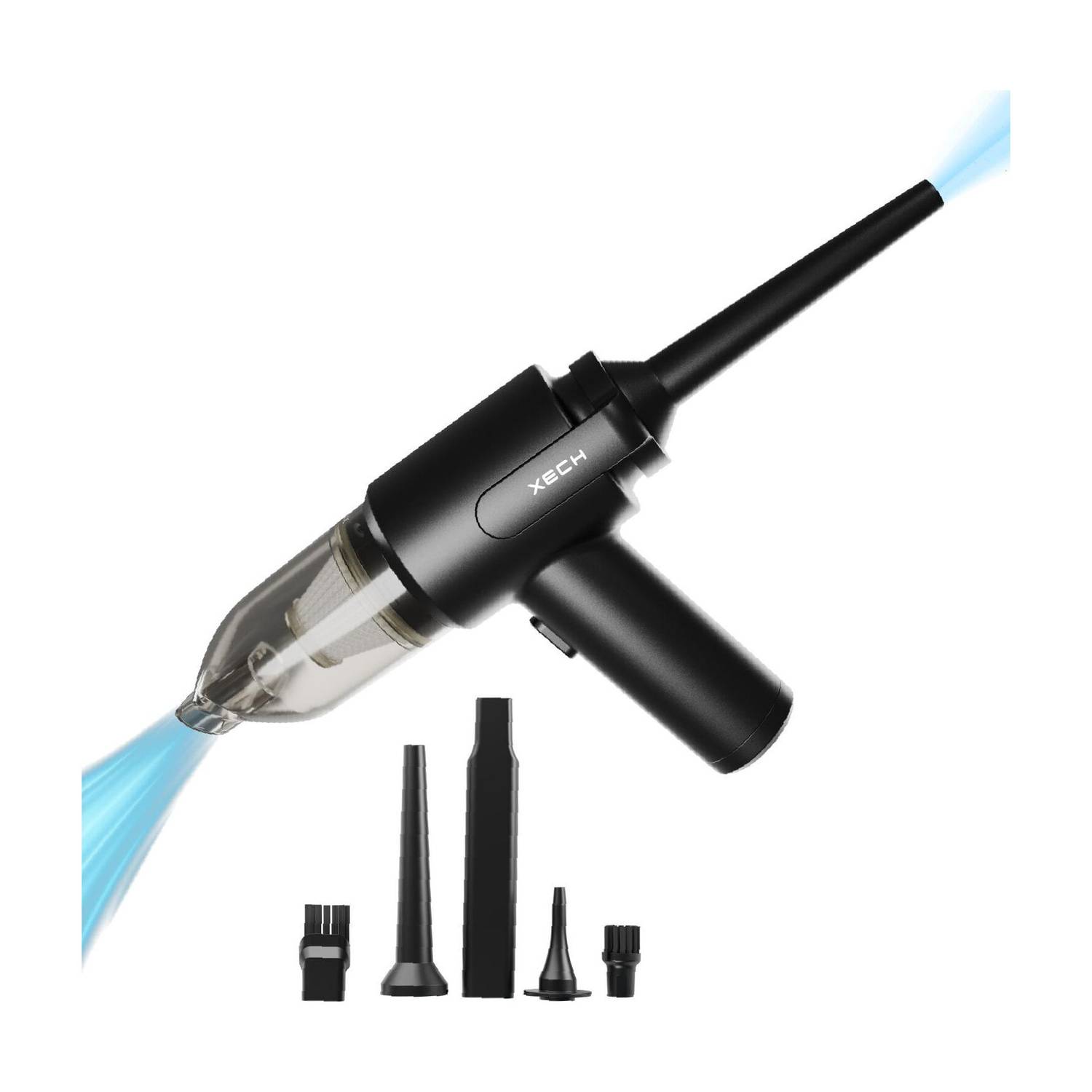xech Cordless Vacuum Cleaner with Blower Handheld Rechargeable (V-Gun Pro) Car Vacuum Cleaner with Anti-Bacterial Cleaning