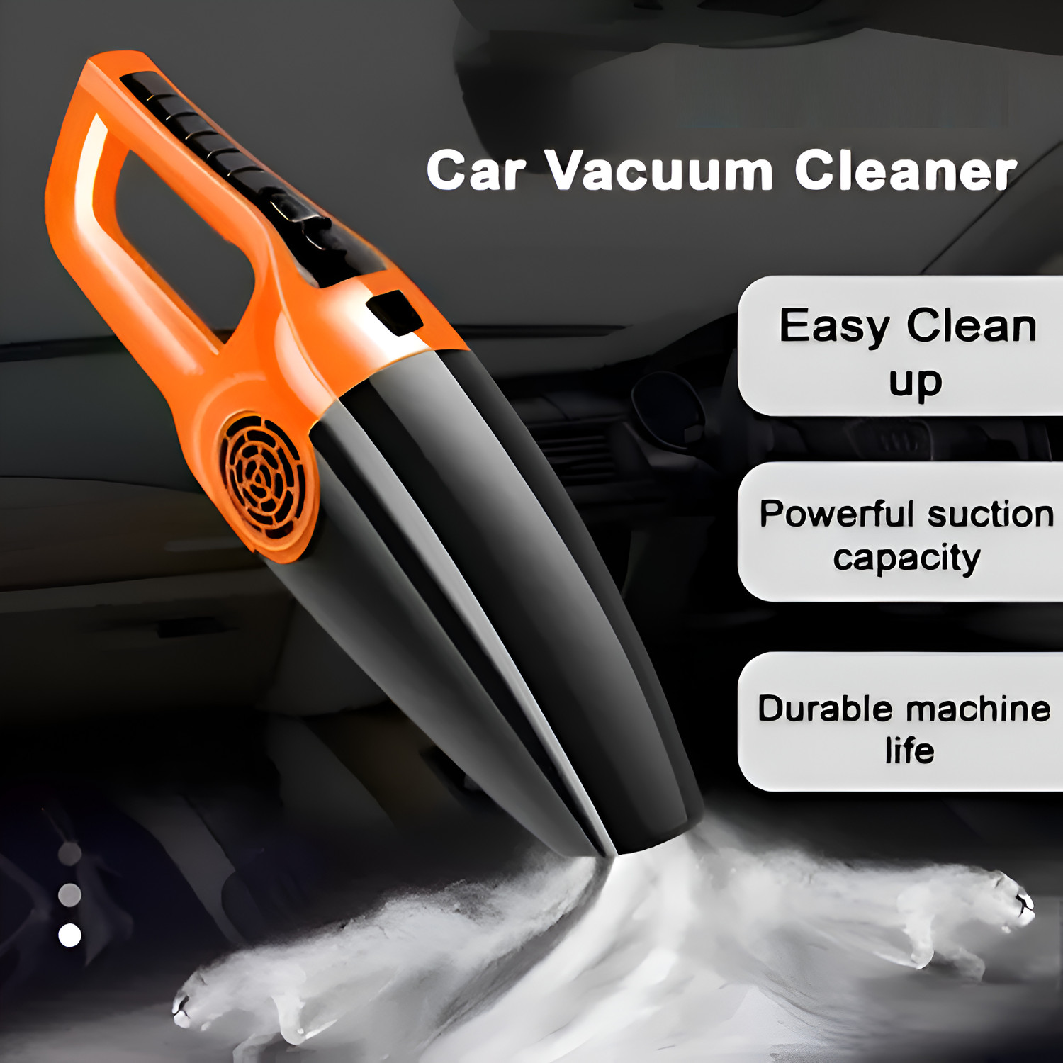 Image of AK-NIR Powerful Ultra Pro High Suction Power Portable Multipurpose Cleaning Device Car Vacuum Cleaner with 2 in 1 Mopping and Vacuum, Anti-Bacterial Cleaning
