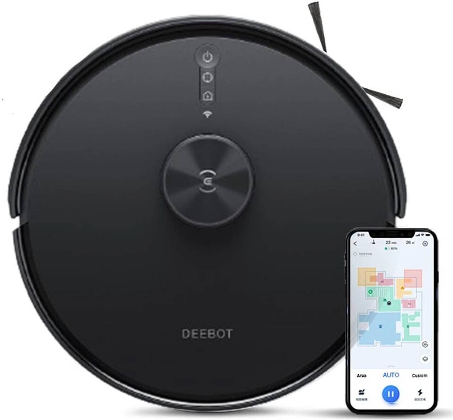ECOVACS Y1 PRO Robotic Floor Cleaner with 2 in 1 Mopping and Vacuum (WiFi Connectivity, Google Assistant and Alexa)