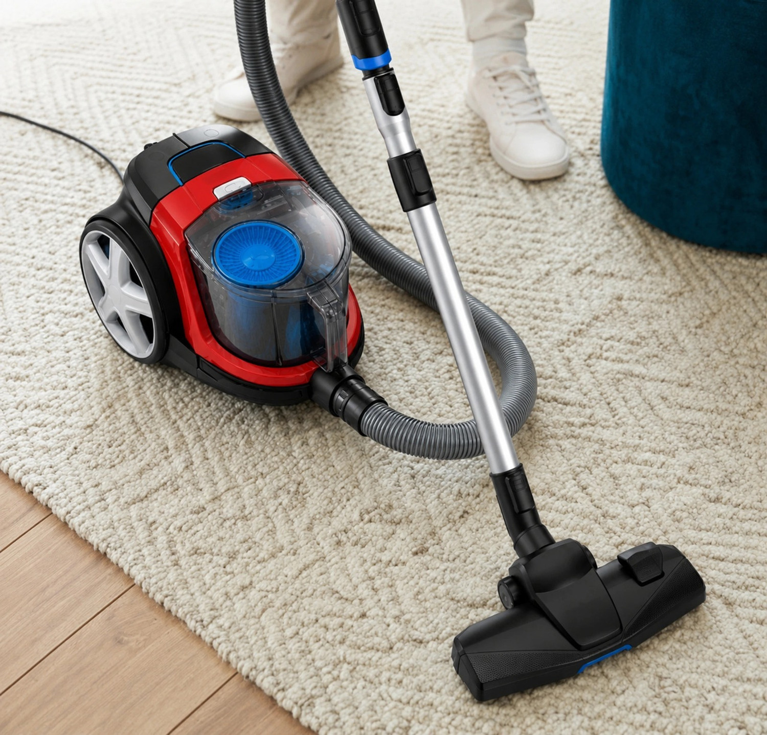 Image of PHILIPS FC9351 /01 Dry Vacuum Cleaner with 2 in 1 Mopping and Vacuum, Anti-Bacterial Cleaning, Reusable Dust Bag