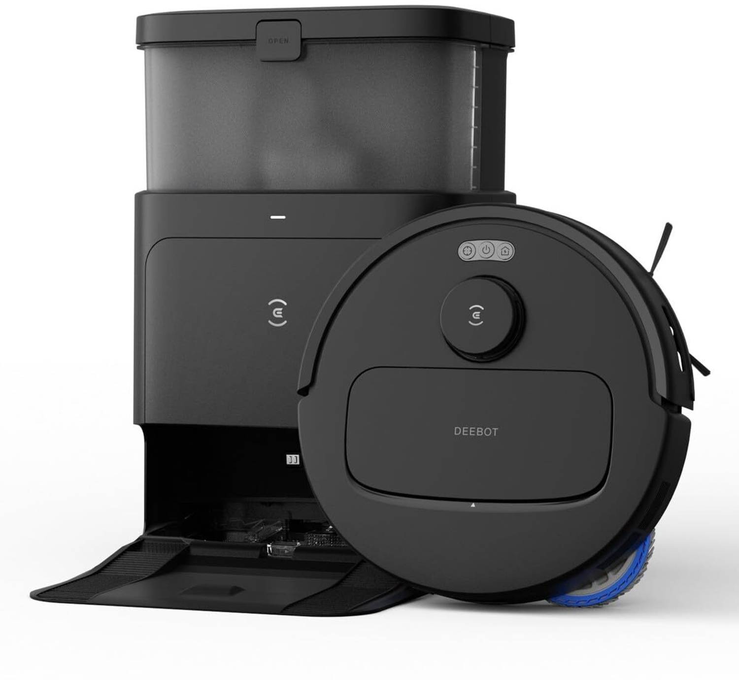 ECOVACS N30 Pro Omni Black Robotic Floor Cleaner with 2 in 1 Mopping and Vacuum, Anti-Bacterial Cleaning, Reusable Dust Bag (WiFi Connectivity, Google Assistant and Alexa)