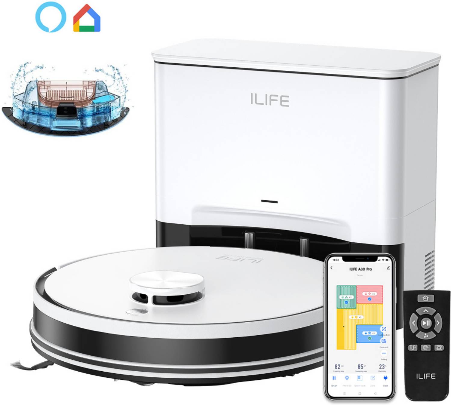 ILIFE A30 Pro 2 in 1 Mopping and Vacuum Robotic Floor Cleaner - Image 1