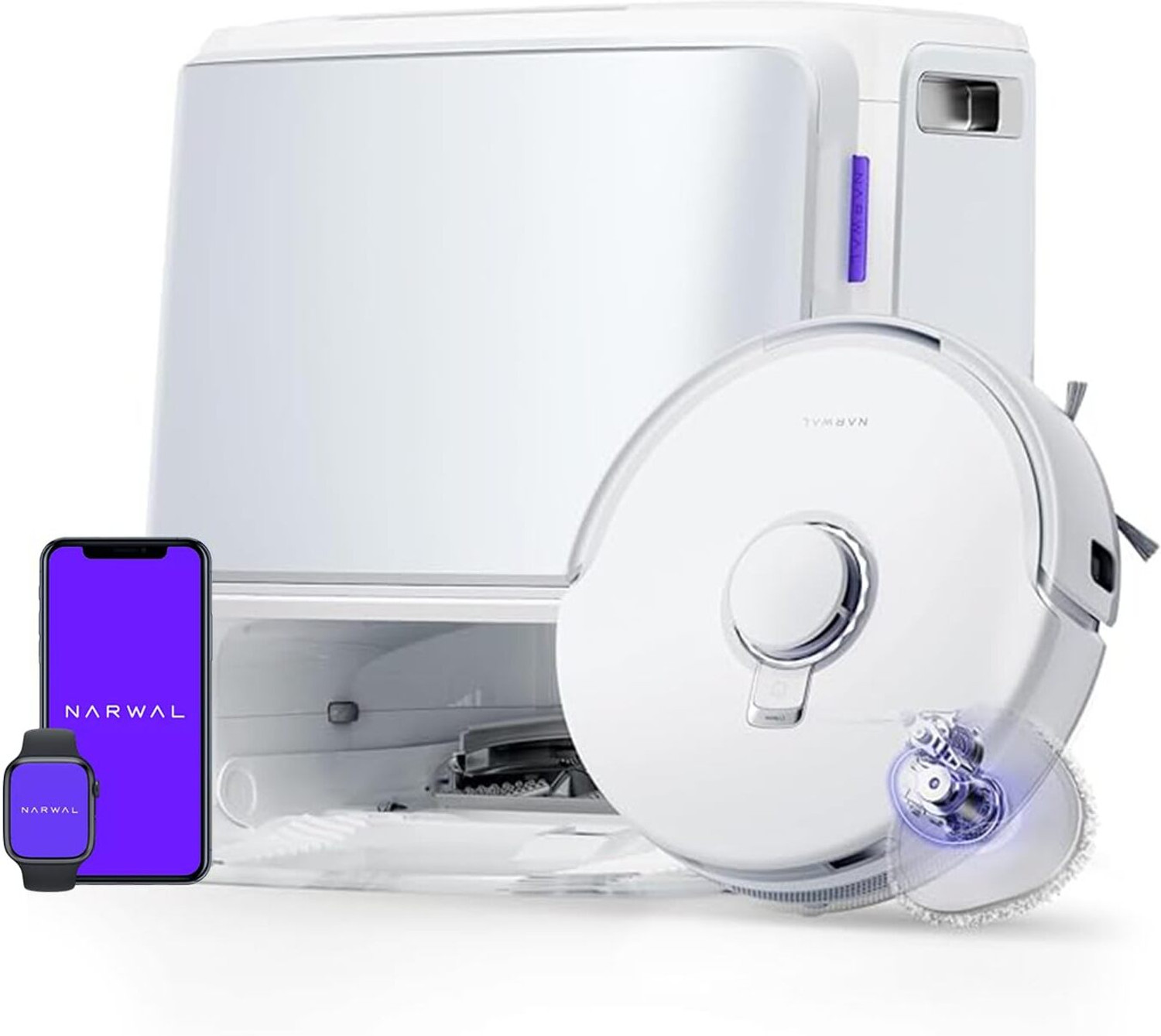 Image of Narwal Freo Z10 Robotic Floor Cleaner with 15000Pa HyperSuction, AI-powered Base Station, DualFlow Tangle-Free System, 180 RPM Rotation Speed, Intelligent Particle Sensor, Ultra Quiet (WiFi Connectivity)