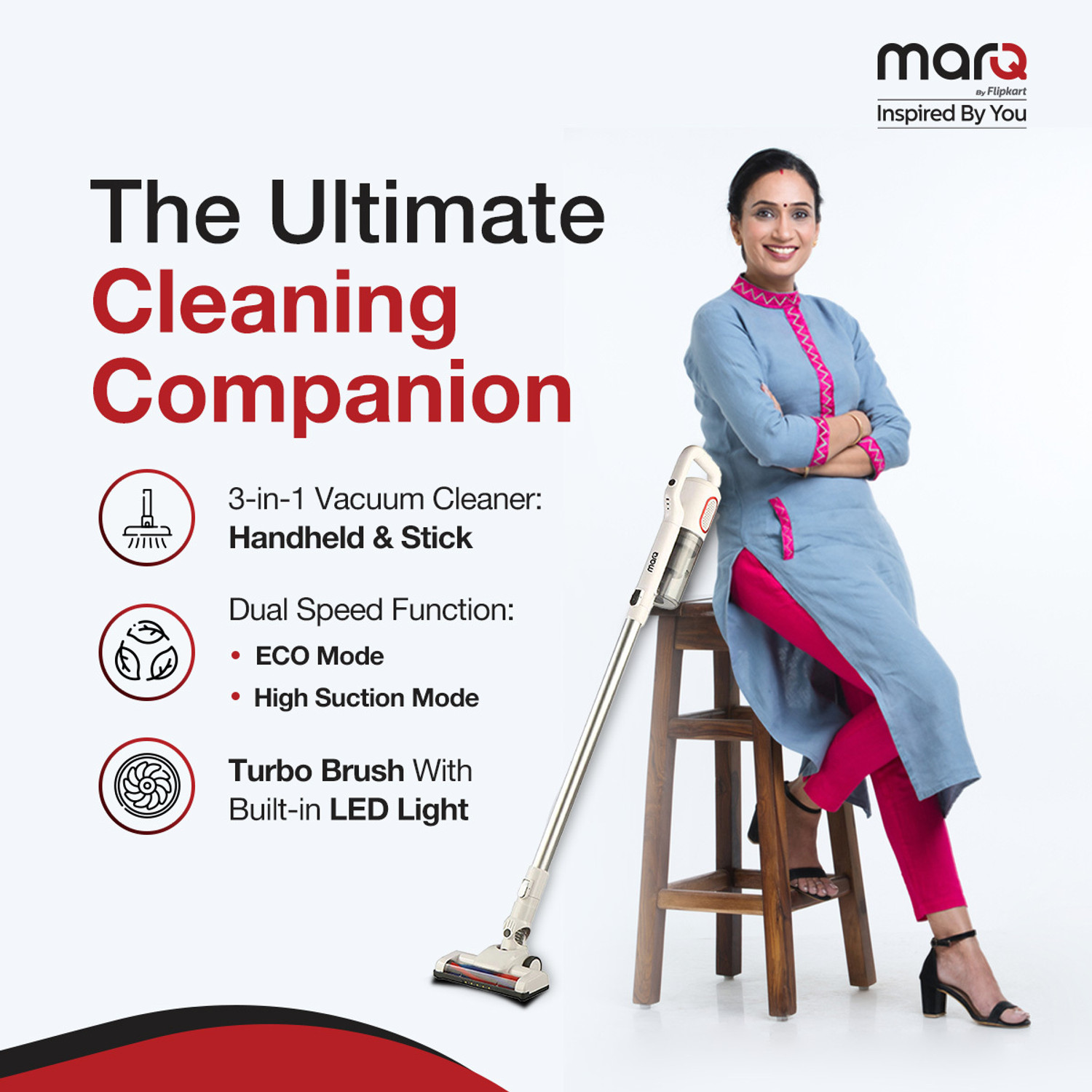 Image of MarQ by Flipkart 120W powered by built-in battery Dry Vacuum Cleaner