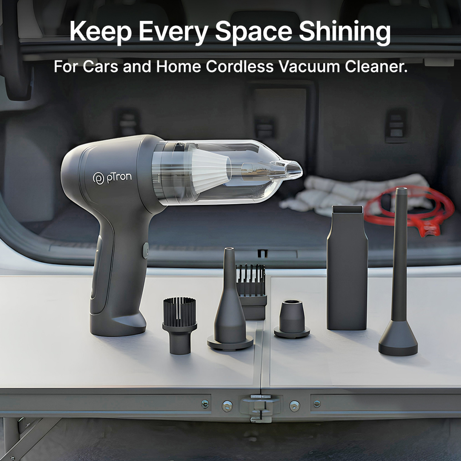 Image of pTron NeoVac X1 Car Vacuum Cleaner with Anti-Bacterial Cleaning