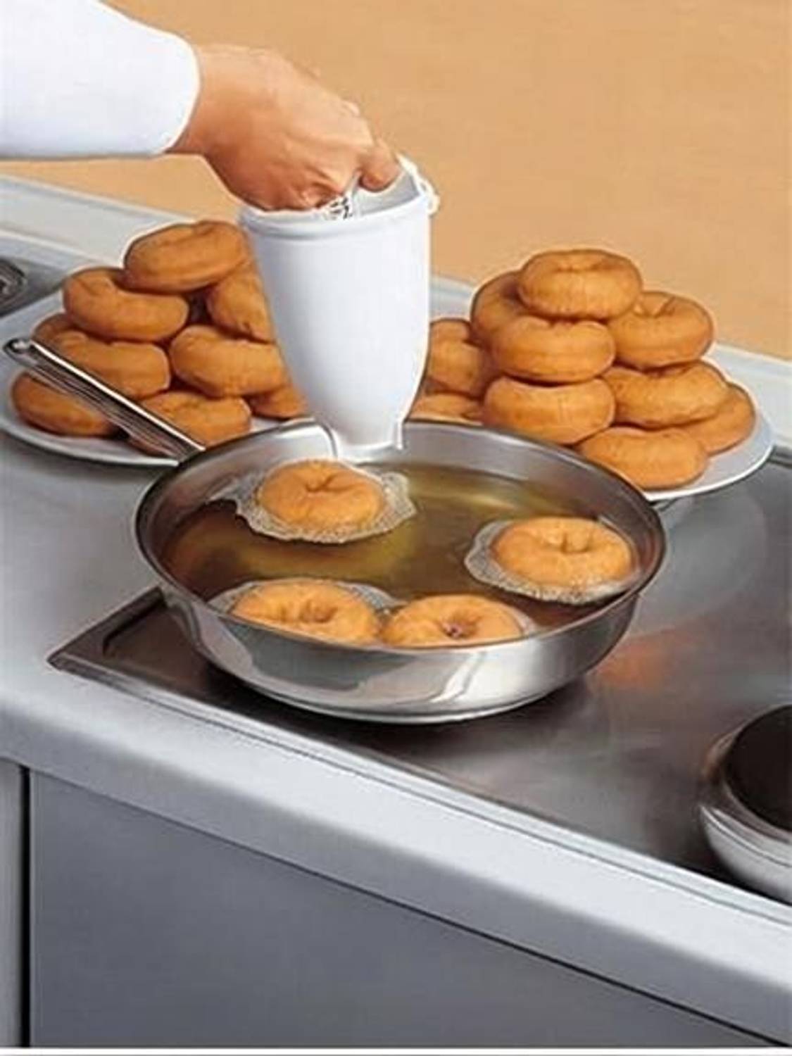 AIRICREATIONS Manual Donut Maker|Easy Press Batter Dispenser for Perfect Homemade Donuts Vada Maker