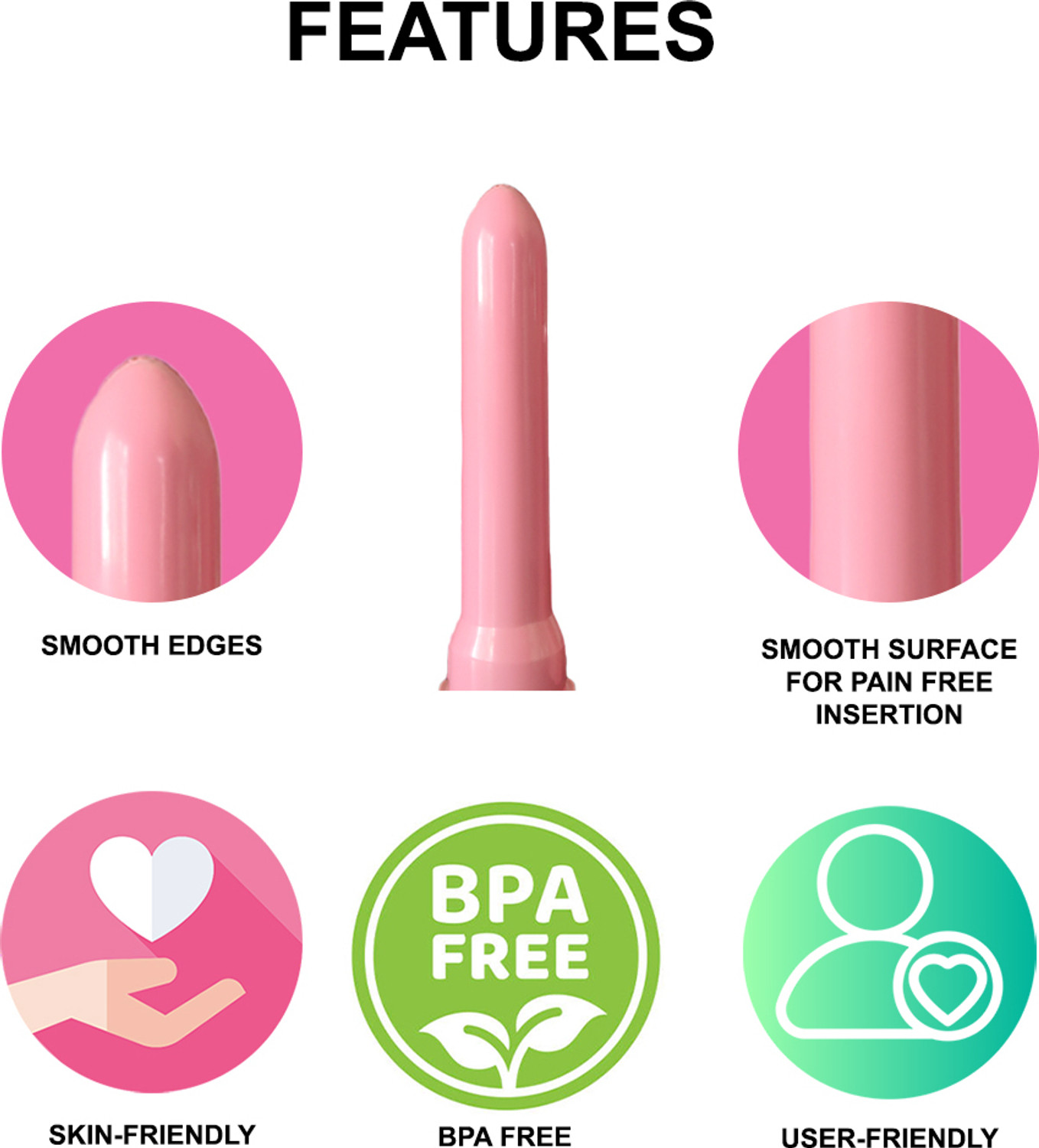 Image of B-Arm Medical Dilators Set in 6 Sizes|With Firm Holder Vaginal Dilator