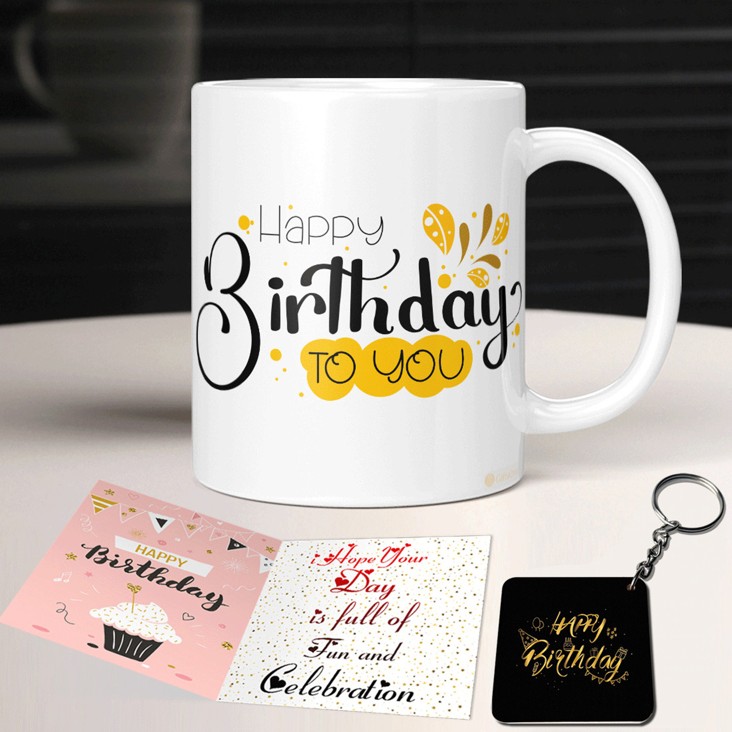 Image of GiftsOnn Mug, Keychain, Greeting Card Gift Set