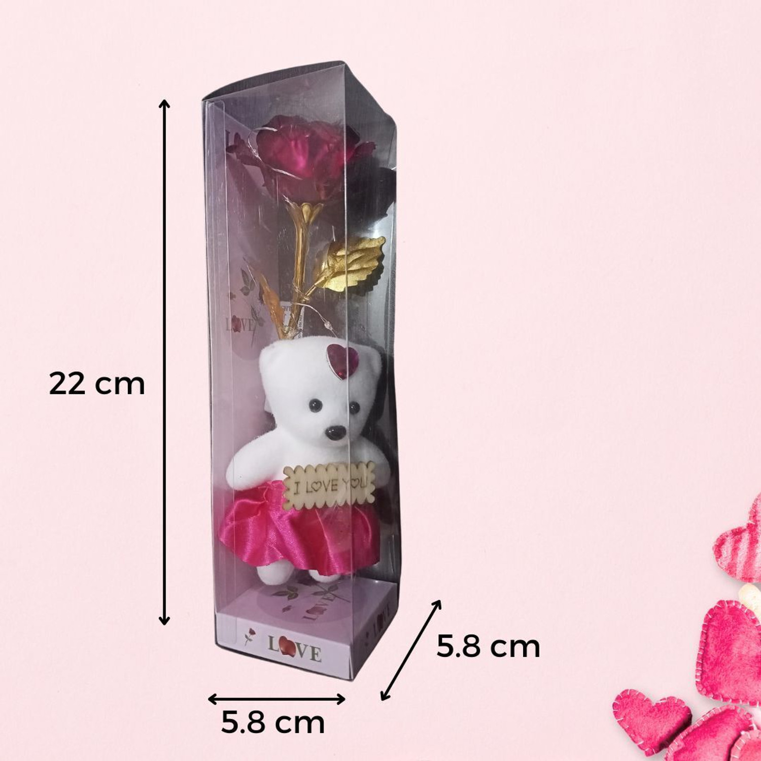 Image of Giftzyne Artificial Flower, Soft Toy Gift Set