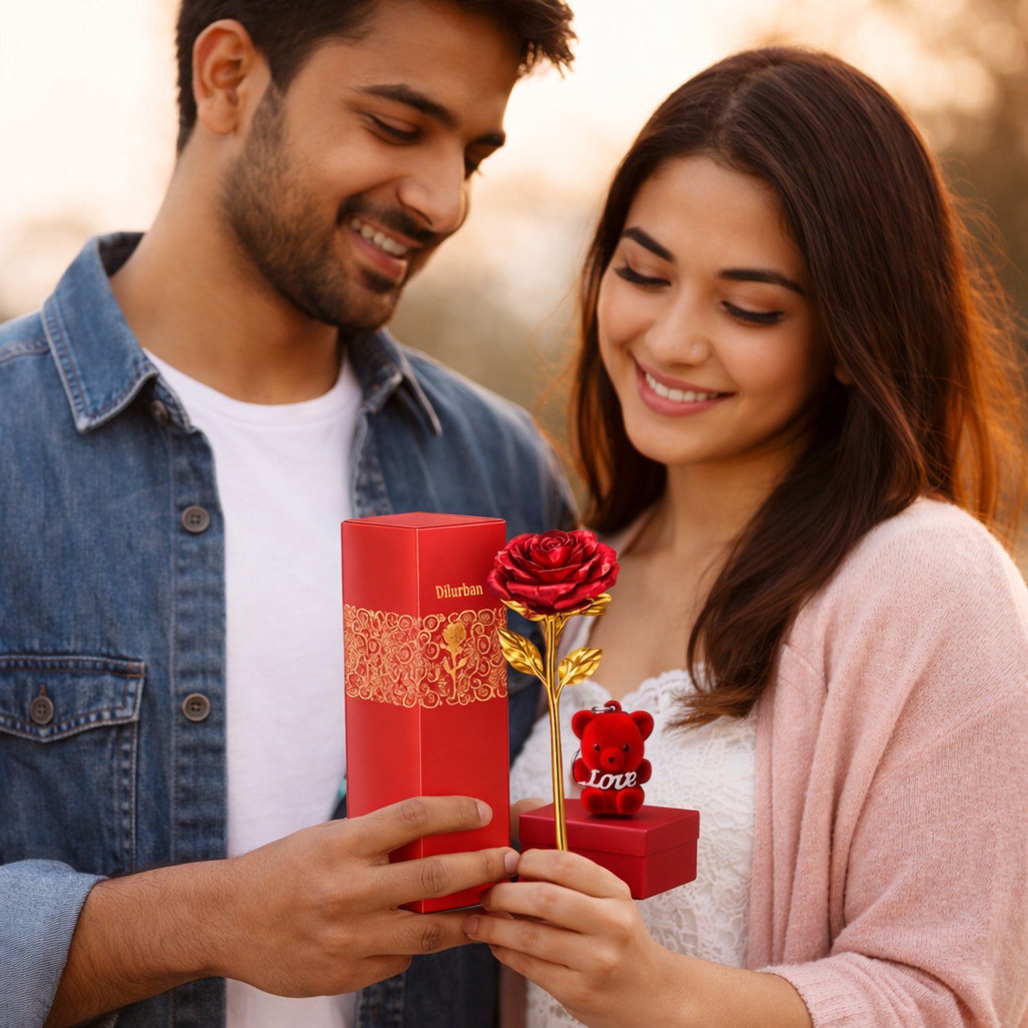 Image of Dilurban Artificial Flower Gift Set