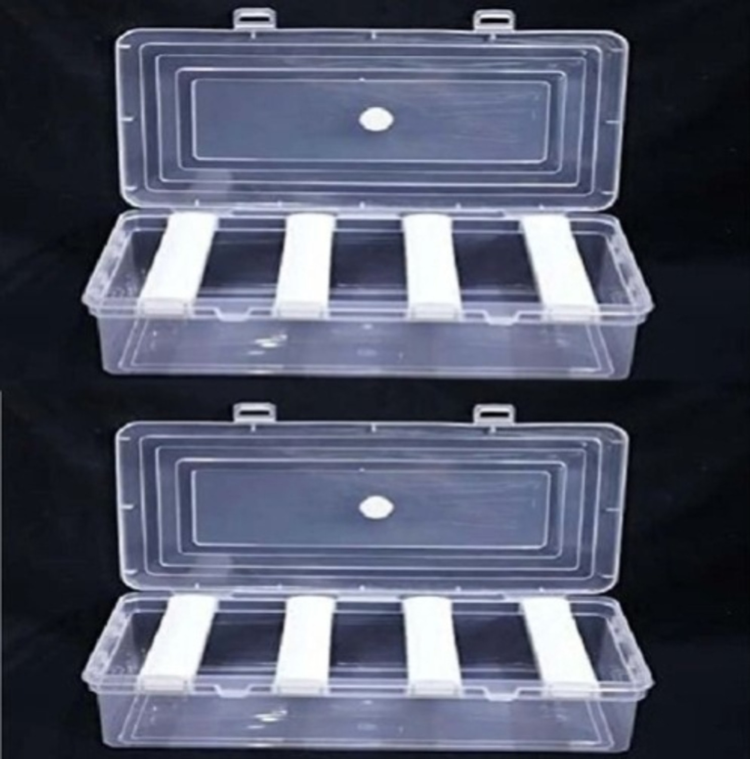 Image of UFEnterprises Multipurpose transparent plastic storage box with 4 rods for women and girls STORAGE BOX, BANGLE BOX, VANITY BOX, Sample box, jewellry box Vanity Box