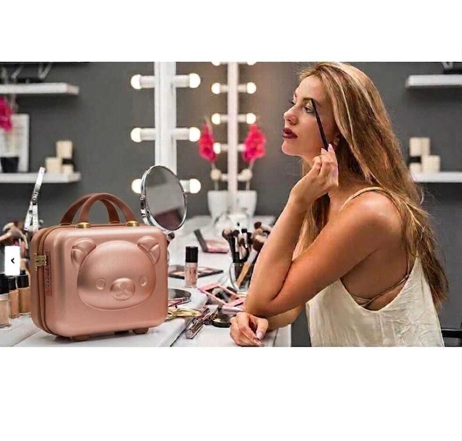 Image of blueblast Portable Makeup Travel Case hand luggage Waterproof Multipurpose Bag 1 Beauty Makeup Bag Organizer Vanity Box