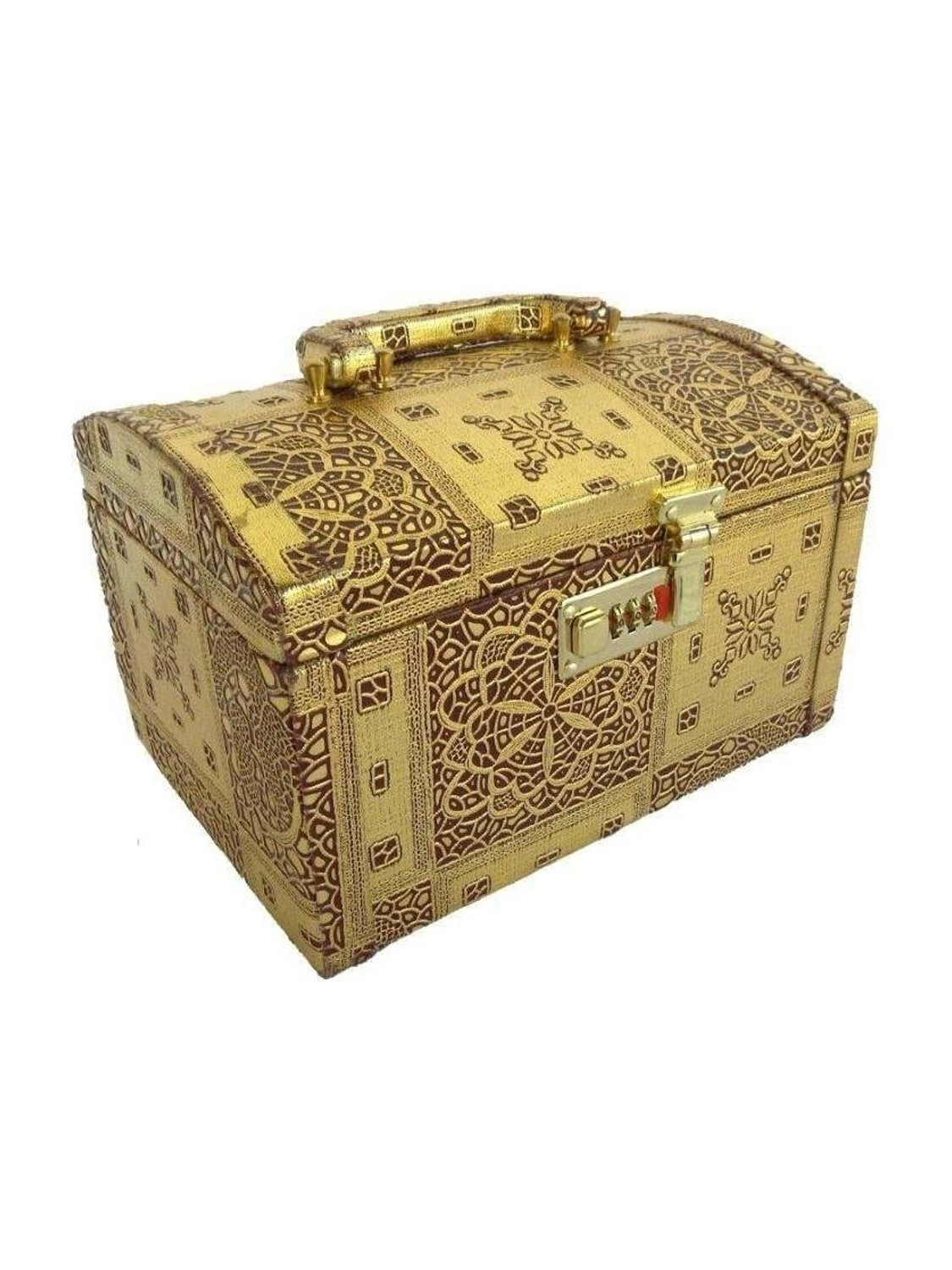 Image of SKYHAWK Jewellery Mekeup jewellery Storage box Vanity Box (Golden)