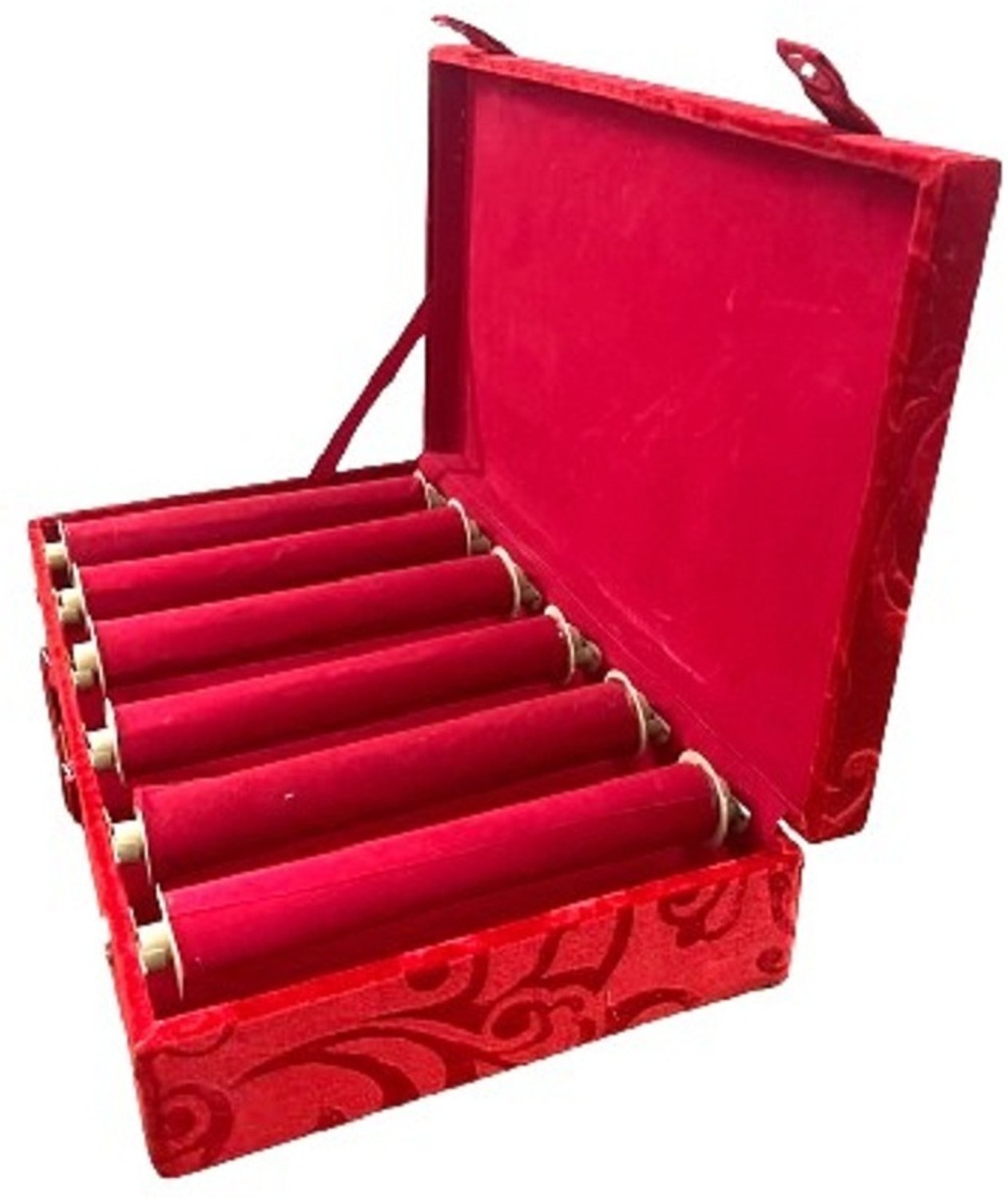 Image of ultimatefashionista plain 6 rods bangle box (maroon) Vanity Box (Maroon) bangle box Vanity Box