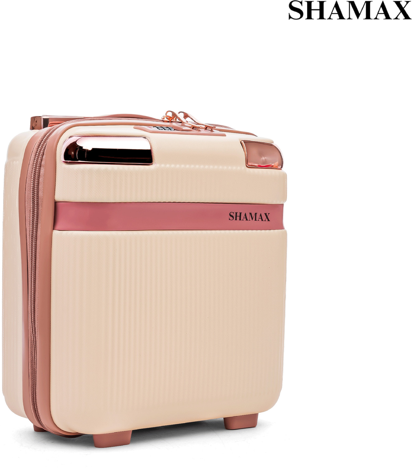 Image of Shamax Vanity Box (Mini Luggage) Cosmetic Storage Box for Jewellery, Skincare & Beauty Makeup and Jewellery Storage, Combination Lock Vanity Box