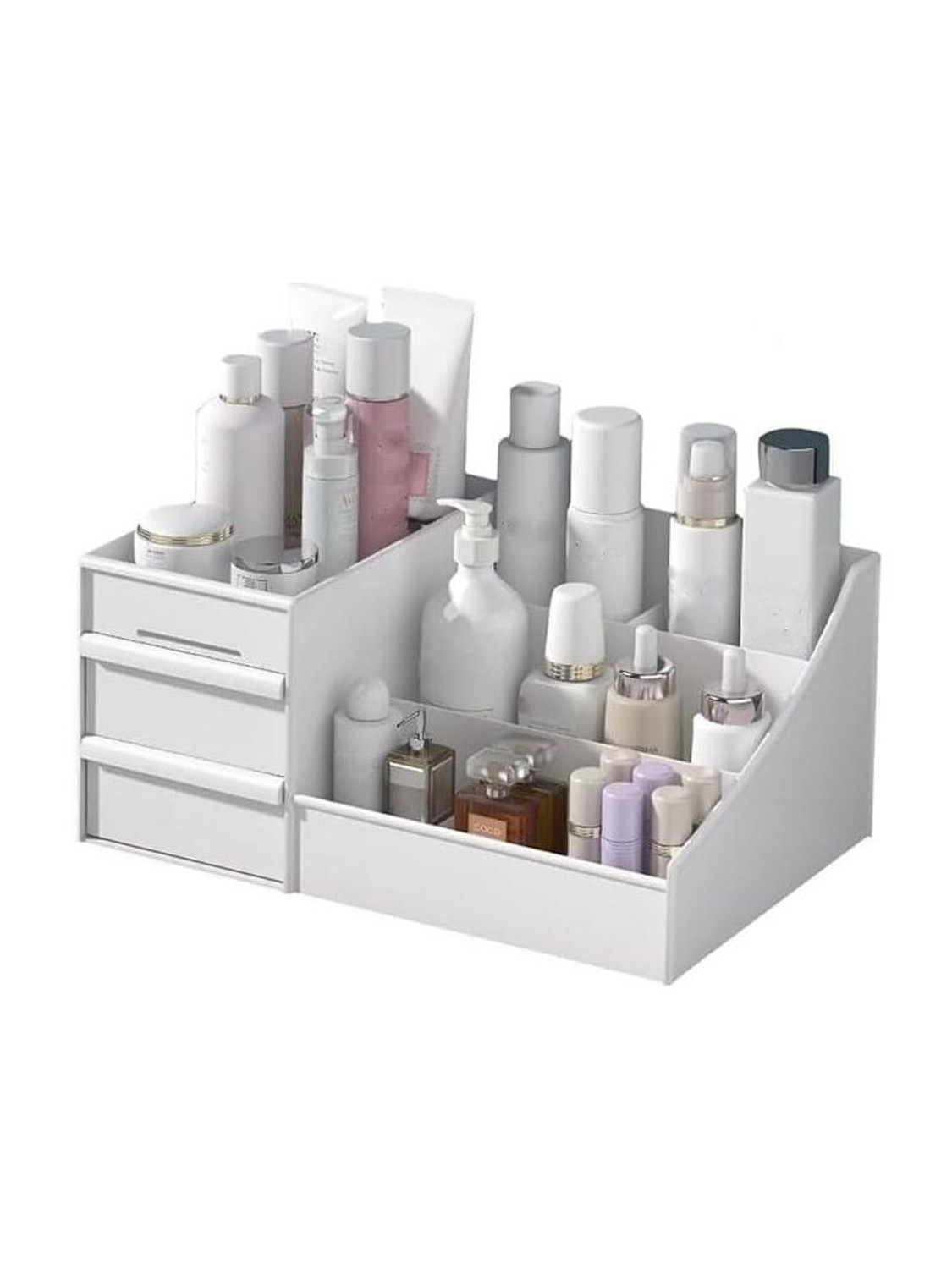 Image of inovera Makeup Organizer with Drawers Countertop Cosmetics Display Case for Dressing Table Vanity Box