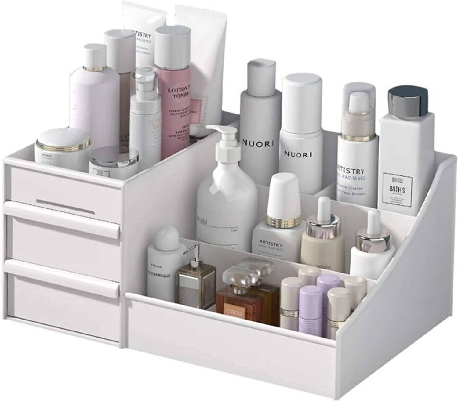 ECONEST Desktop Cosmetic Storage Box Jewellery Case Makeup Organizer Cosmetic Box Makeup Vanity Box