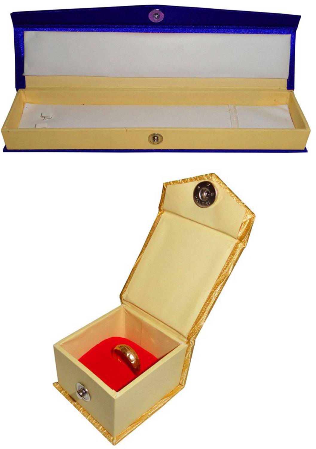 atorakushon ®pack of 2 Satin Combo Jewellery Necklace Ring Chain Storage Box Travelling Organizer for Women jewellery box Vanity Box