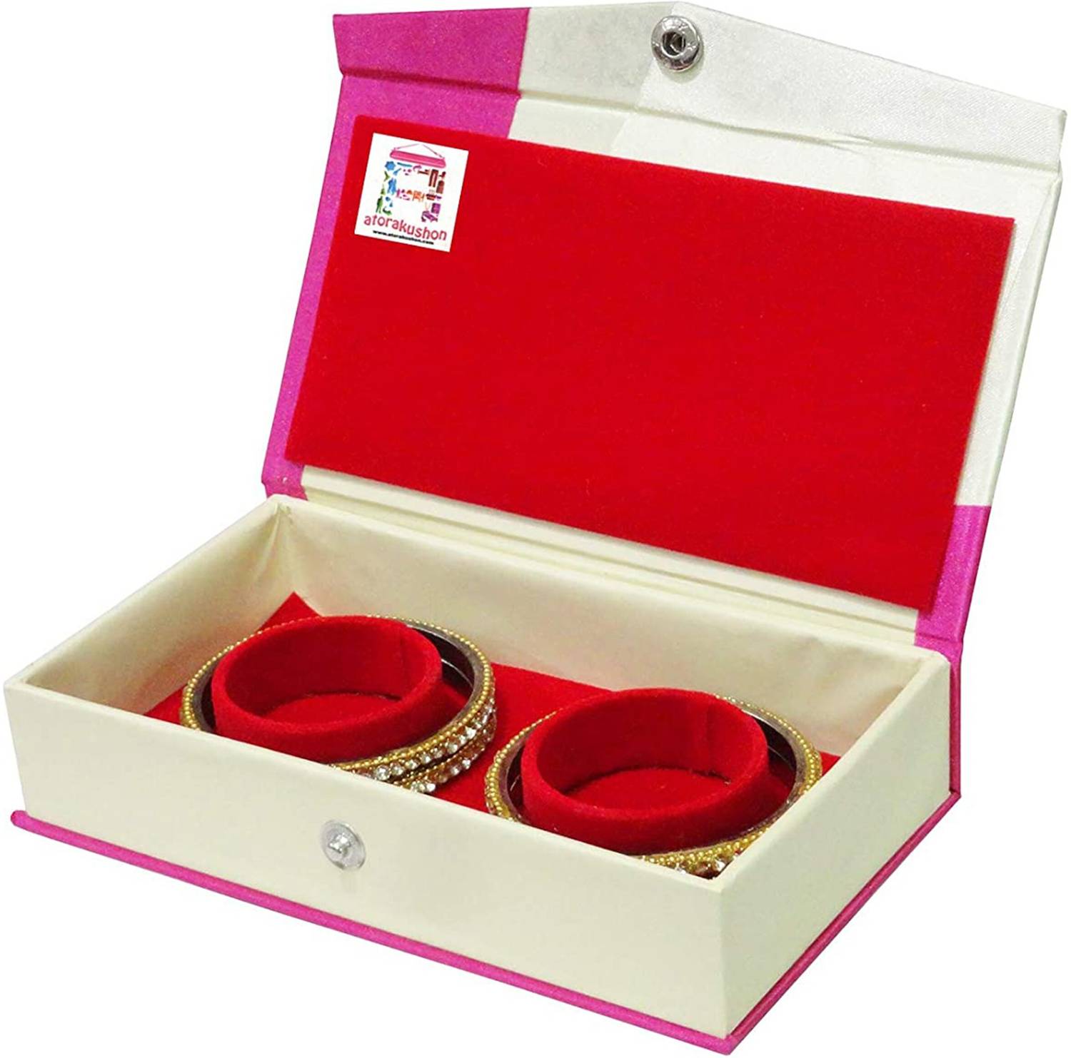 atorakushon 1 Piece Bangle Box Jewellery Necklace Box Earrings Box for Travelling Organizer Ring Storage Box Vanity Box