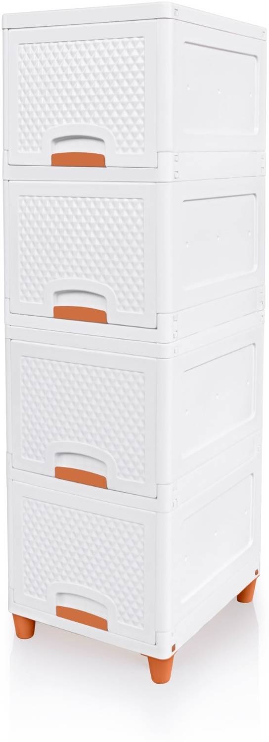 3D METRO SUPER STORE 4 layer vintage box_White _pack of 1 for Jewellery Jewellery Vanity Box