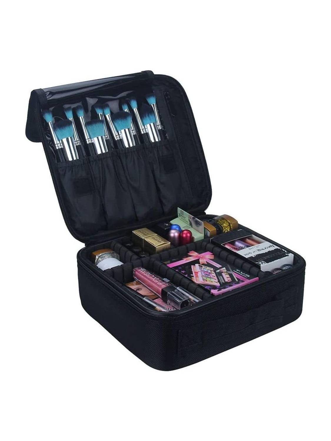 Atirap Toiletry Vanity Bag with Adjustable Compartment for Cosmetics Makeup Cosmetic Product Storage Bag Vanity Box