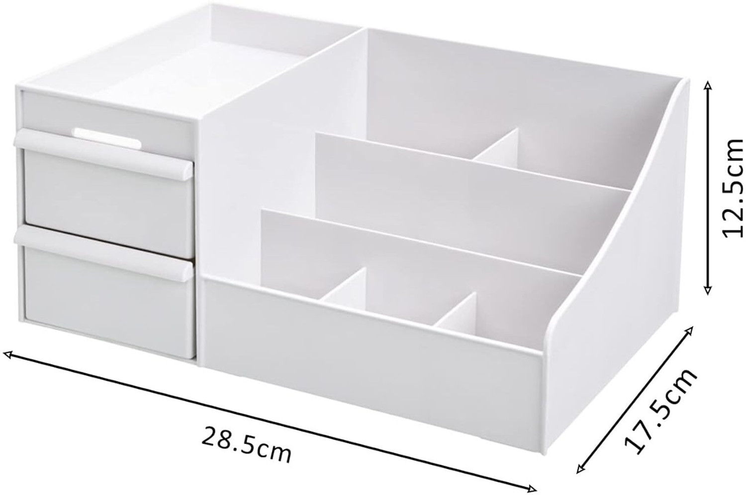 Image of DNkitch 7 Compartments Plastic Makeup Organiser