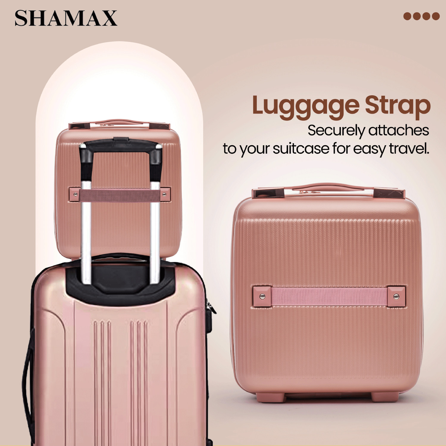 Image of Shamax Vanity Box (Mini Luggage) Cosmetic Storage Box for Jewellery, Skincare & Beauty Makeup and Jewellery Storage, Combination Lock Vanity Box