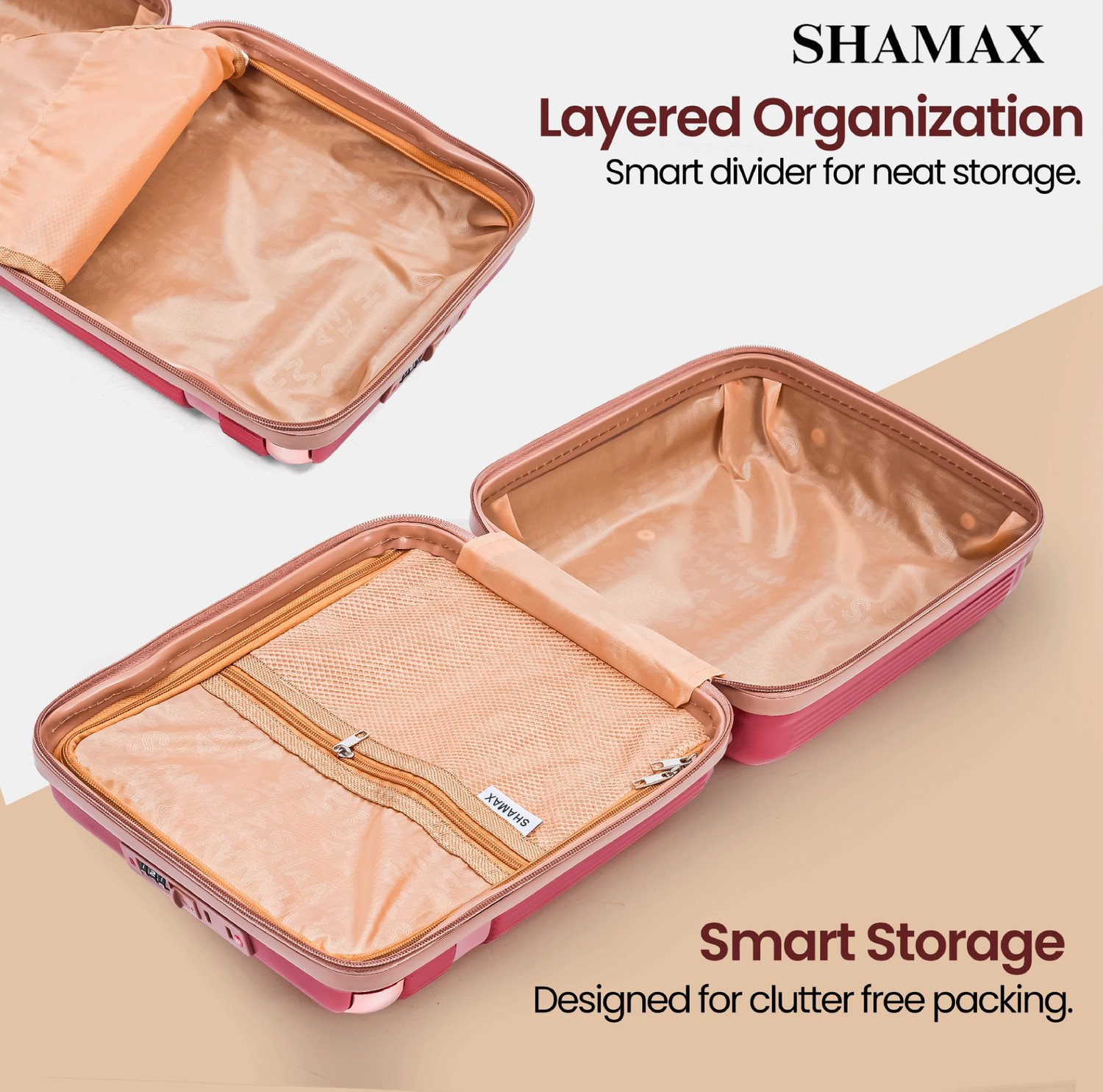 Image of Shamax Vanity Box (Mini Luggage) Cosmetic Storage Box for Jewellery, Skincare & Beauty Makeup and Jewellery Storage, Combination Lock Vanity Box